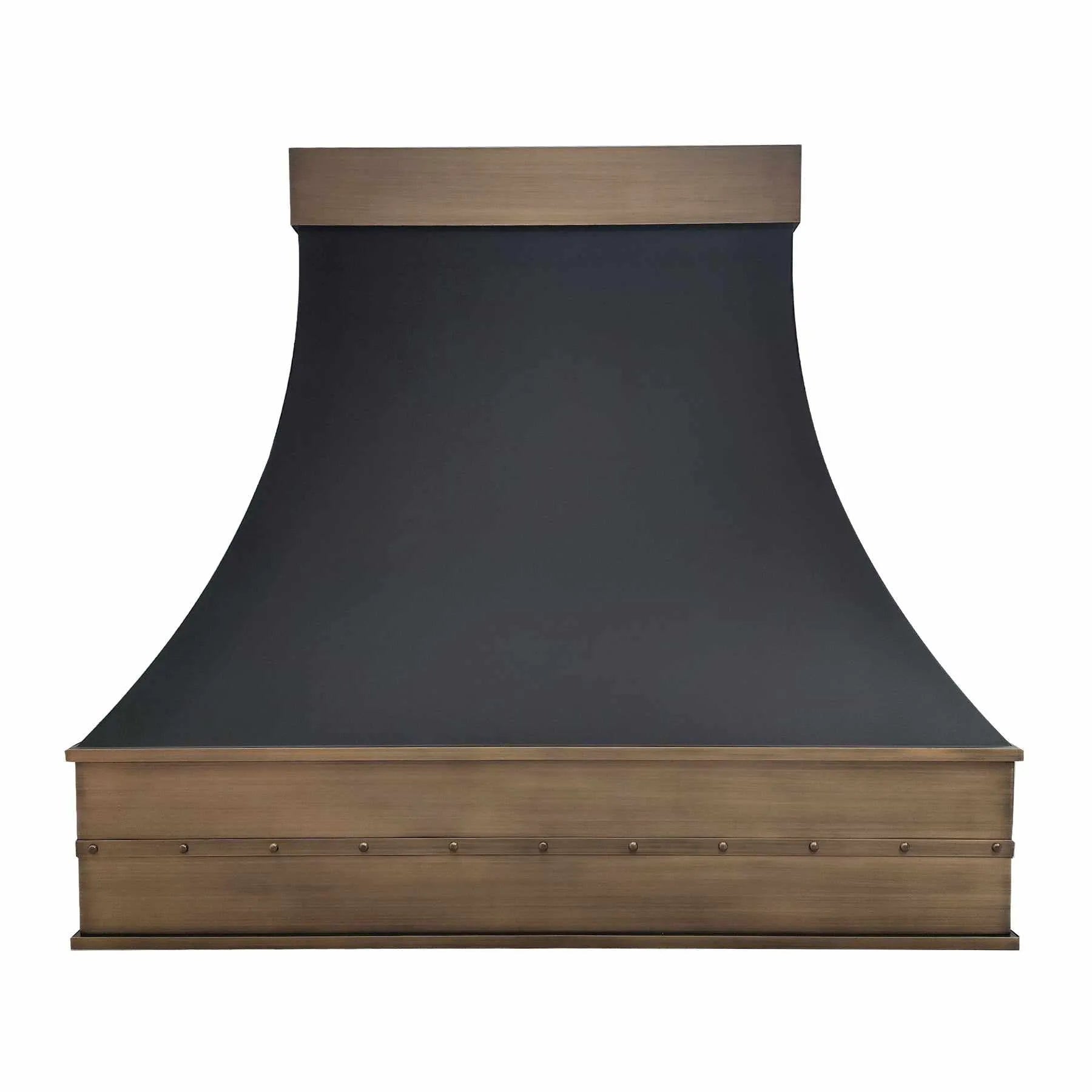 Fobest Stainless Steel Range Hood with Aged Brass Accent FSS-293-Stainless Steel Range Hood-Fobest