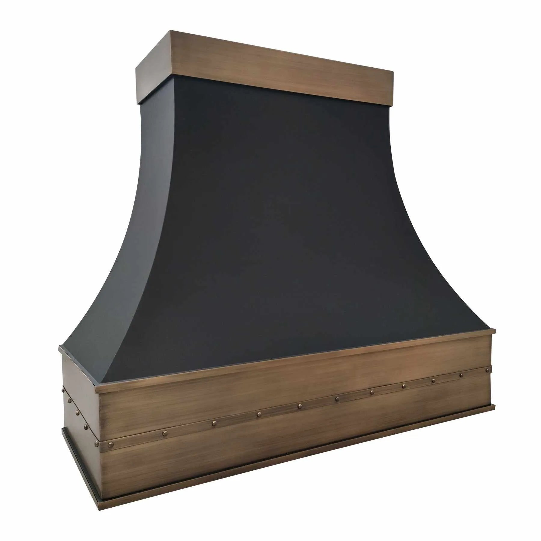 Fobest Stainless Steel Range Hood with Aged Brass Accent FSS-293-Stainless Steel Range Hood-Fobest
