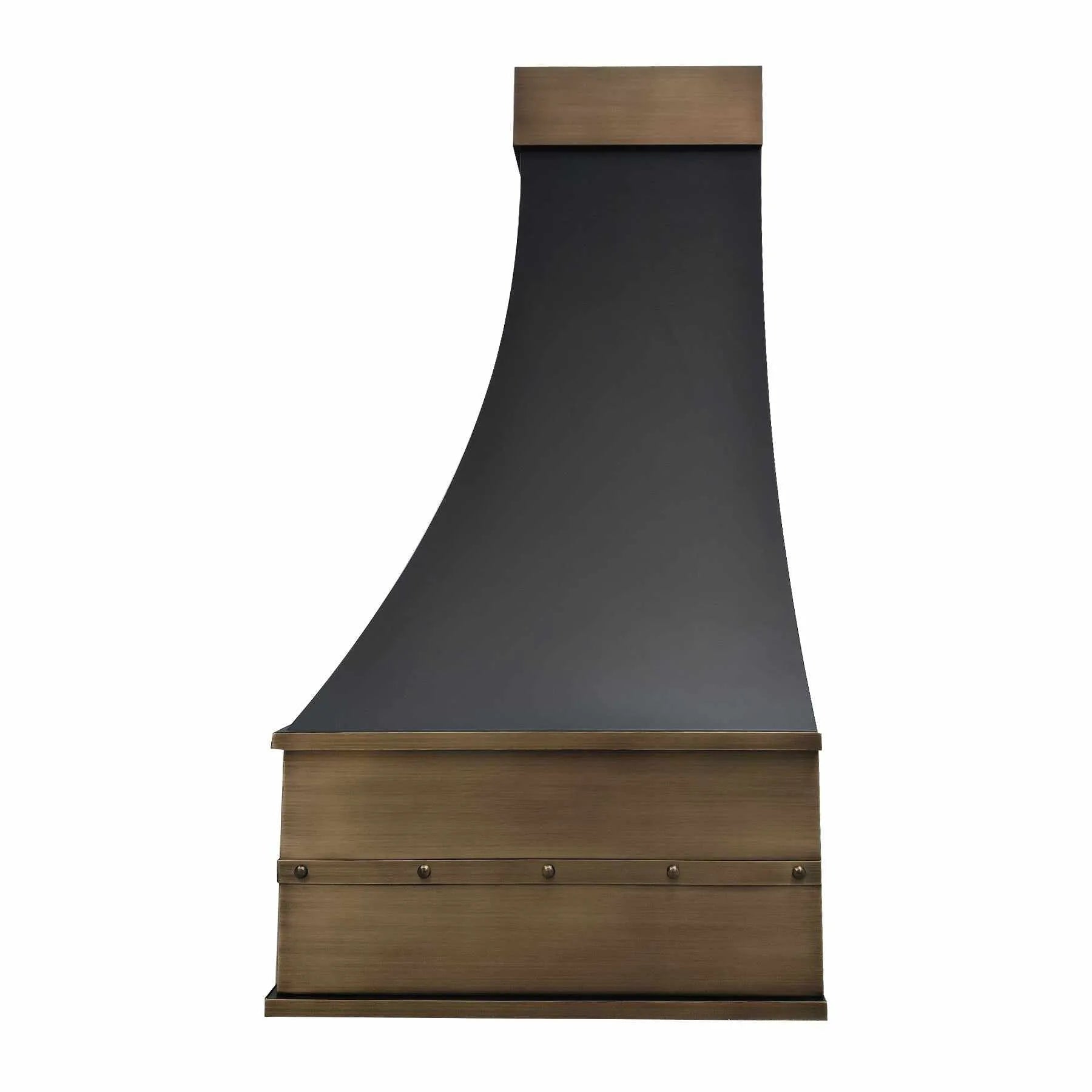 Fobest Stainless Steel Range Hood with Aged Brass Accent FSS-293-Stainless Steel Range Hood-Fobest