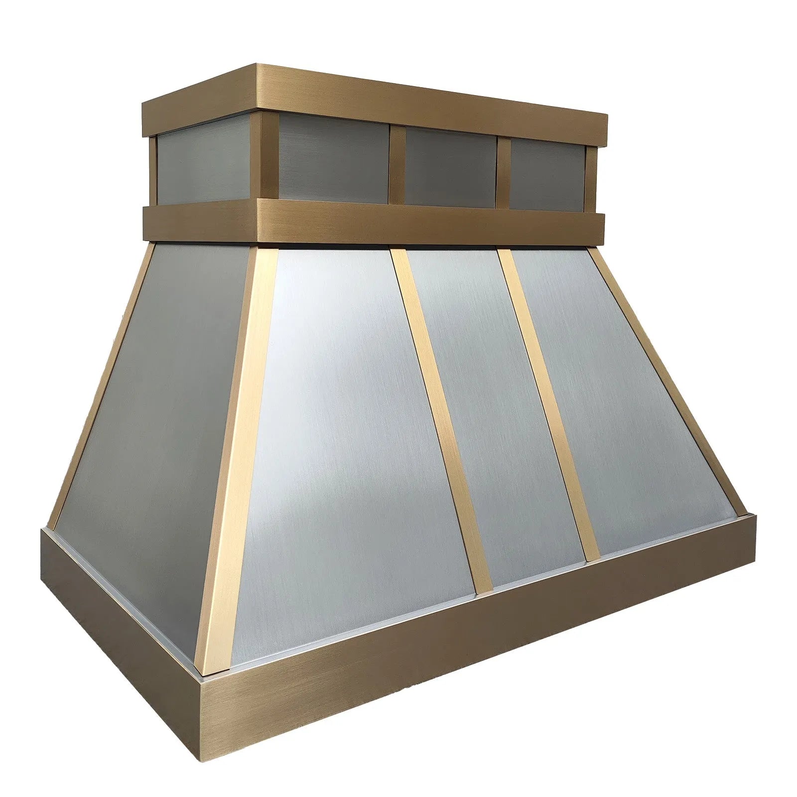 Fobest Stainless Steel Range Hood with Bold Brass Framing FSS-402-Stainless Steel Range Hood-Fobest