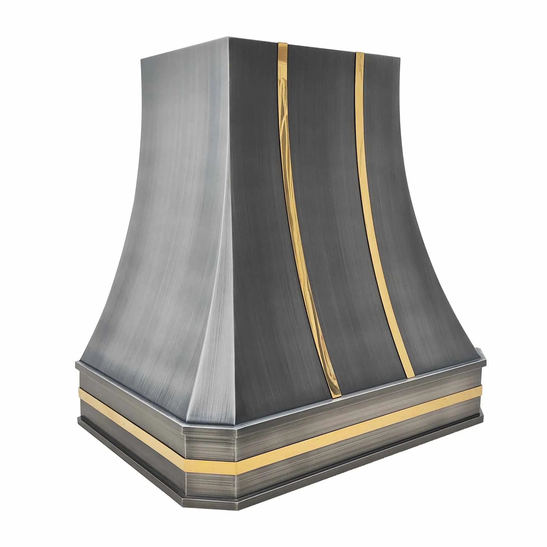 Fobest Stainless Steel Range Hood with Brass Bands FSS-260-Stainless Steel Range Hood-Fobest