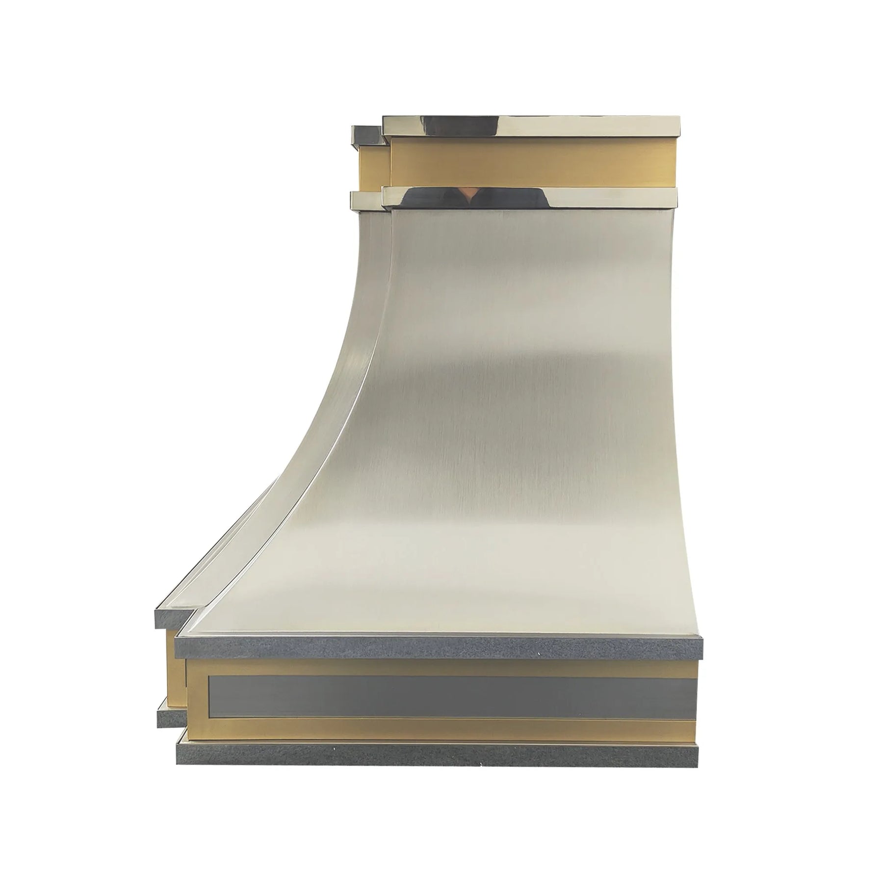 Fobest Stainless Steel Range Hood with Brass Frame Detailing FSS-389-Stainless Steel Range Hood-Fobest