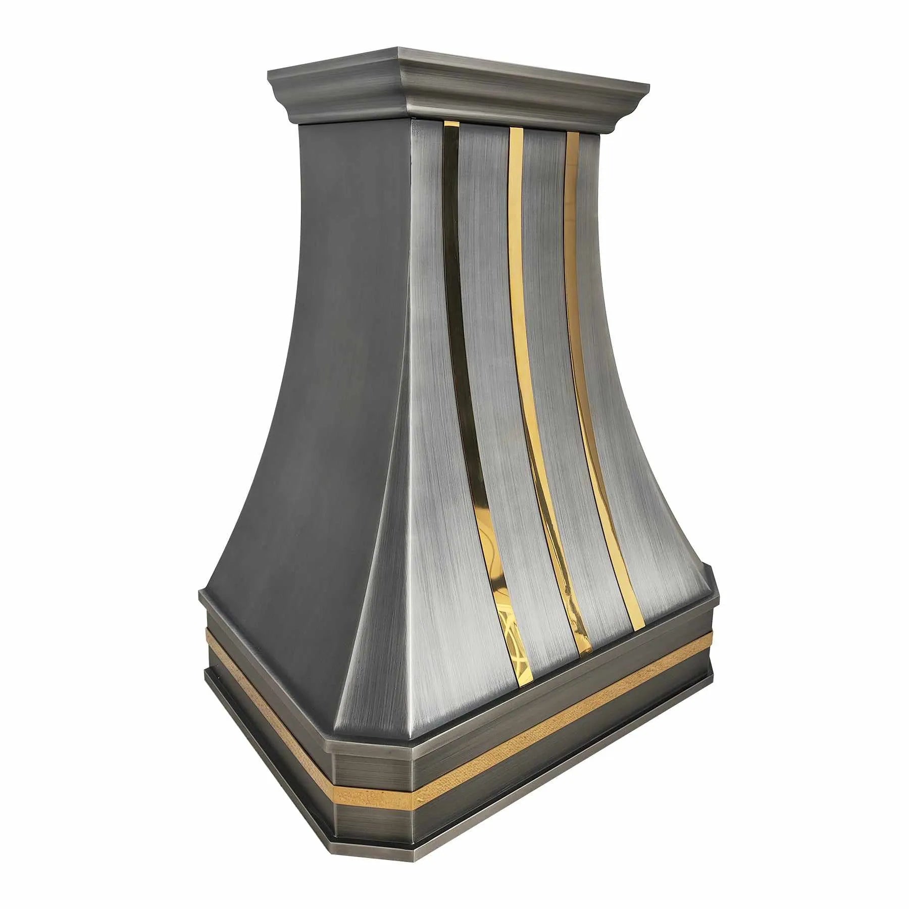 Fobest Stainless Steel Range Hood with Brass Straps FSS-240-Stainless Steel Range Hood-Fobest
