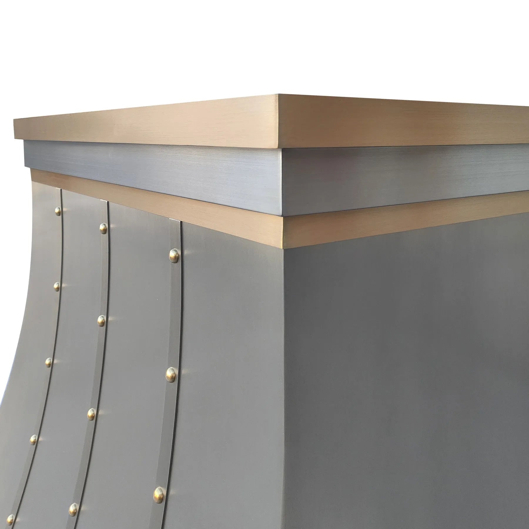 Fobest Stainless Steel Range Hood with Brass Straps FSS-318-Stainless Steel Range Hood-Fobest