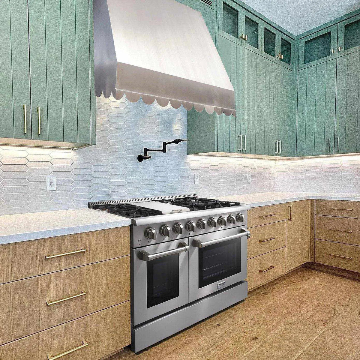 Fobest Stainless Steel Range Hood with Decorative Scalloped Edge FSS-20-Stainless Steel Range Hood-Fobest