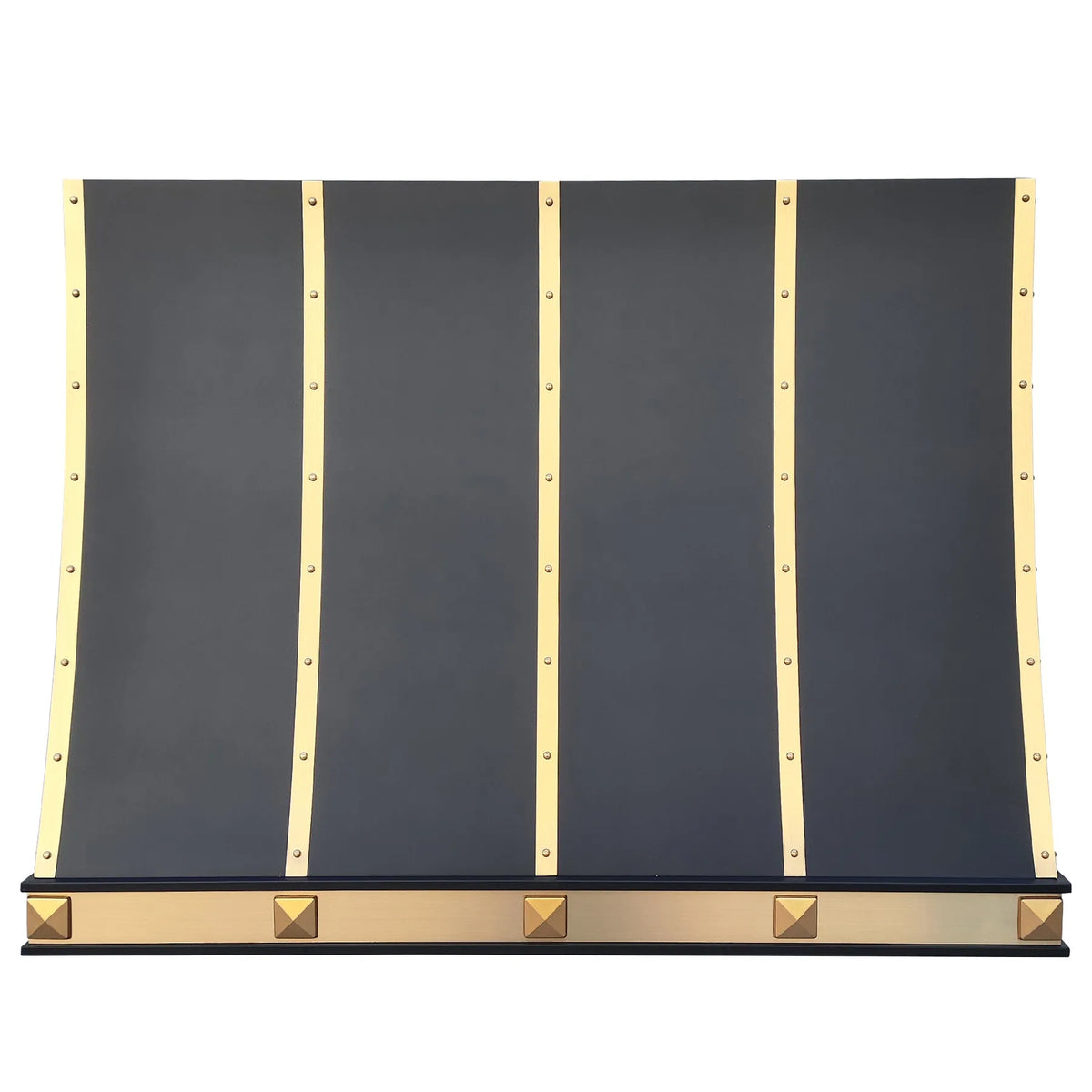 Fobest Stainless Steel Stove Hood with Brushed Brass Straps FSS-344-Stainless Steel Range Hood-Fobest