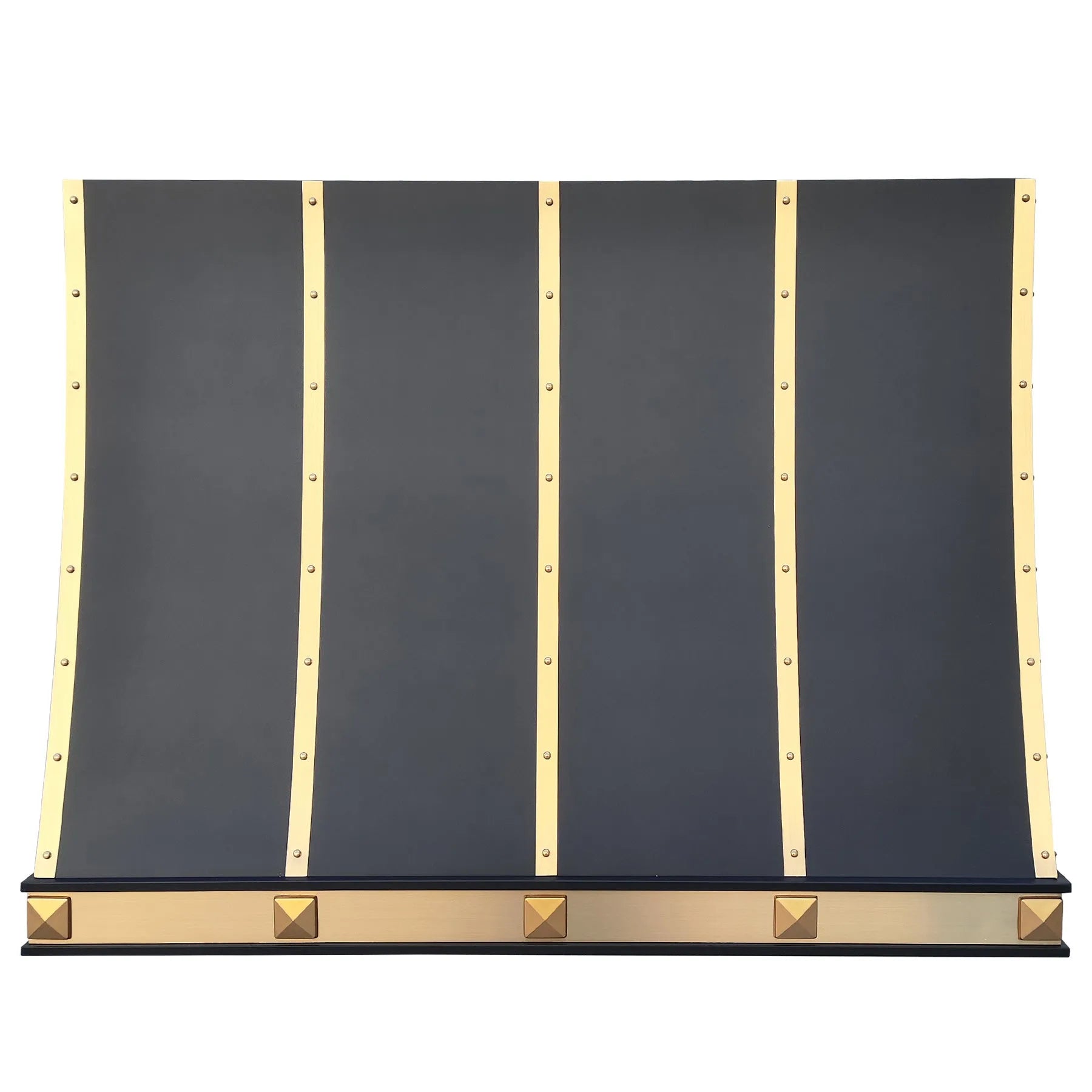 Fobest Stainless Steel Stove Hood with Brushed Brass Straps FSS-344-Stainless Steel Range Hood-Fobest