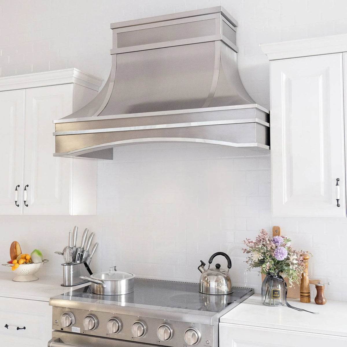 Fobest Stainless Steel Vent Hood with Arched Bottom FSS-93-Stainless Steel Range Hood-Fobest