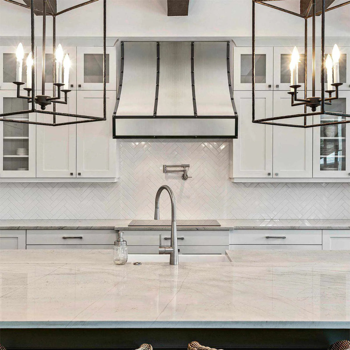 Fobest Stainless Steel Vent Hood with Black Straps FSS-16-Stainless Steel Range Hood-Fobest