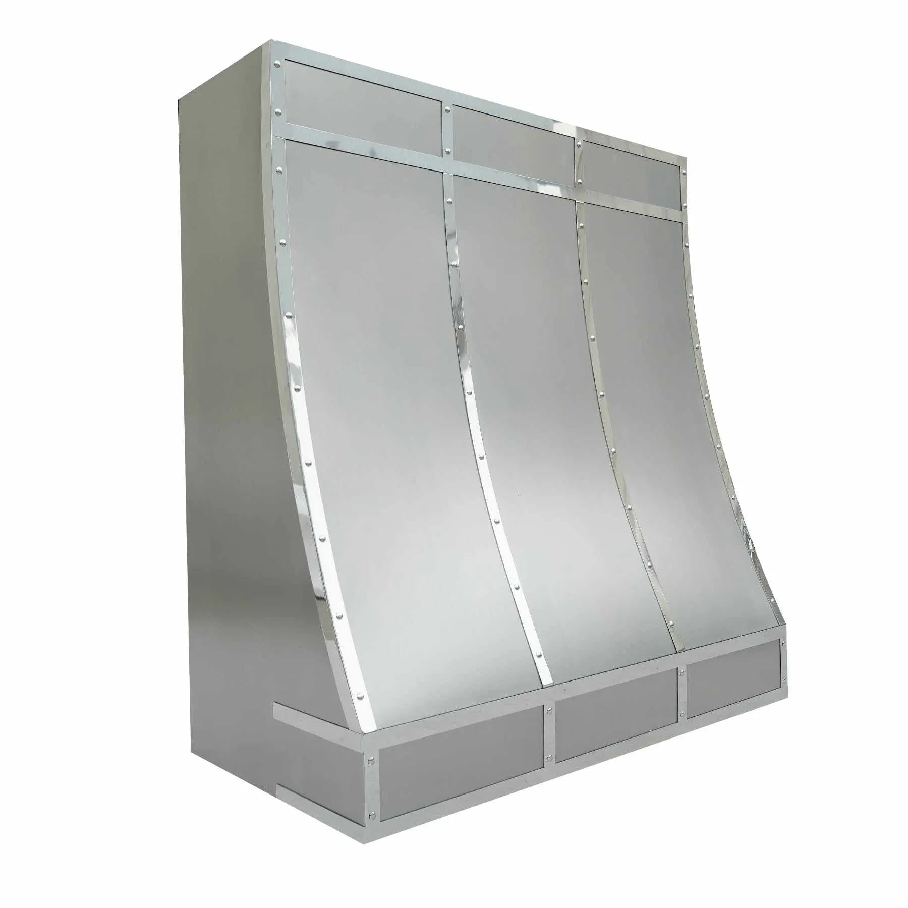 Fobest Stainless Steel Vent Hood with Mirror Straps FSS-174-Stainless Steel Range Hood-Fobest