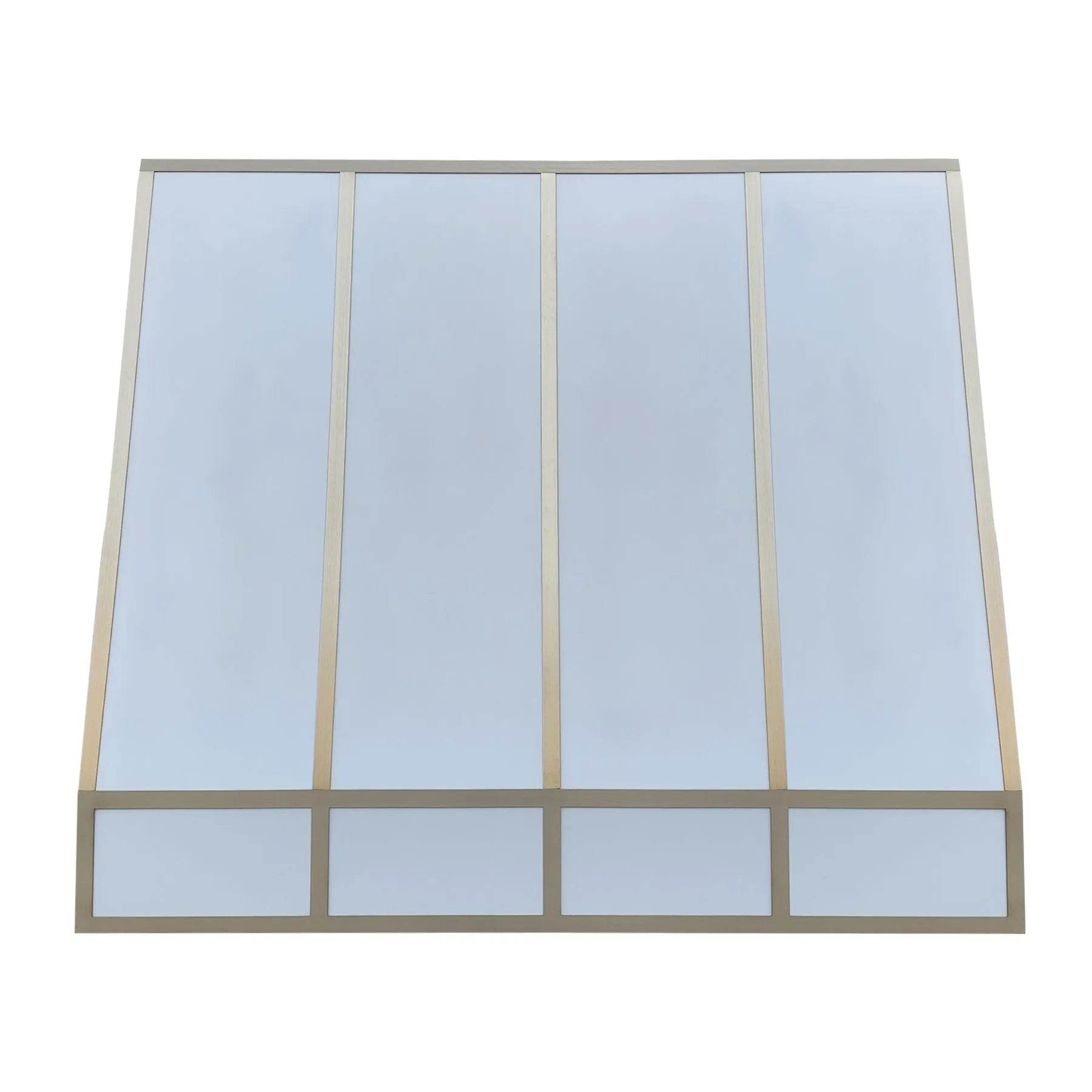 Fobest Stainless Steel White Range Hood with Brass Straps FSS-315-Stainless Steel Range Hood-Fobest
