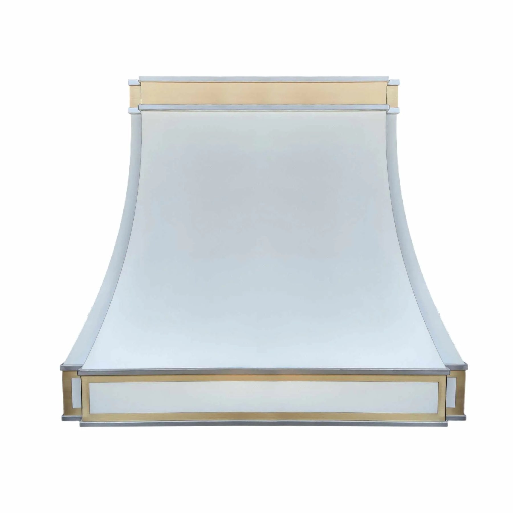 Fobest Stainless Steel White Range Hood with Gold Accents FSS-201-Stainless Steel Range Hood-Fobest