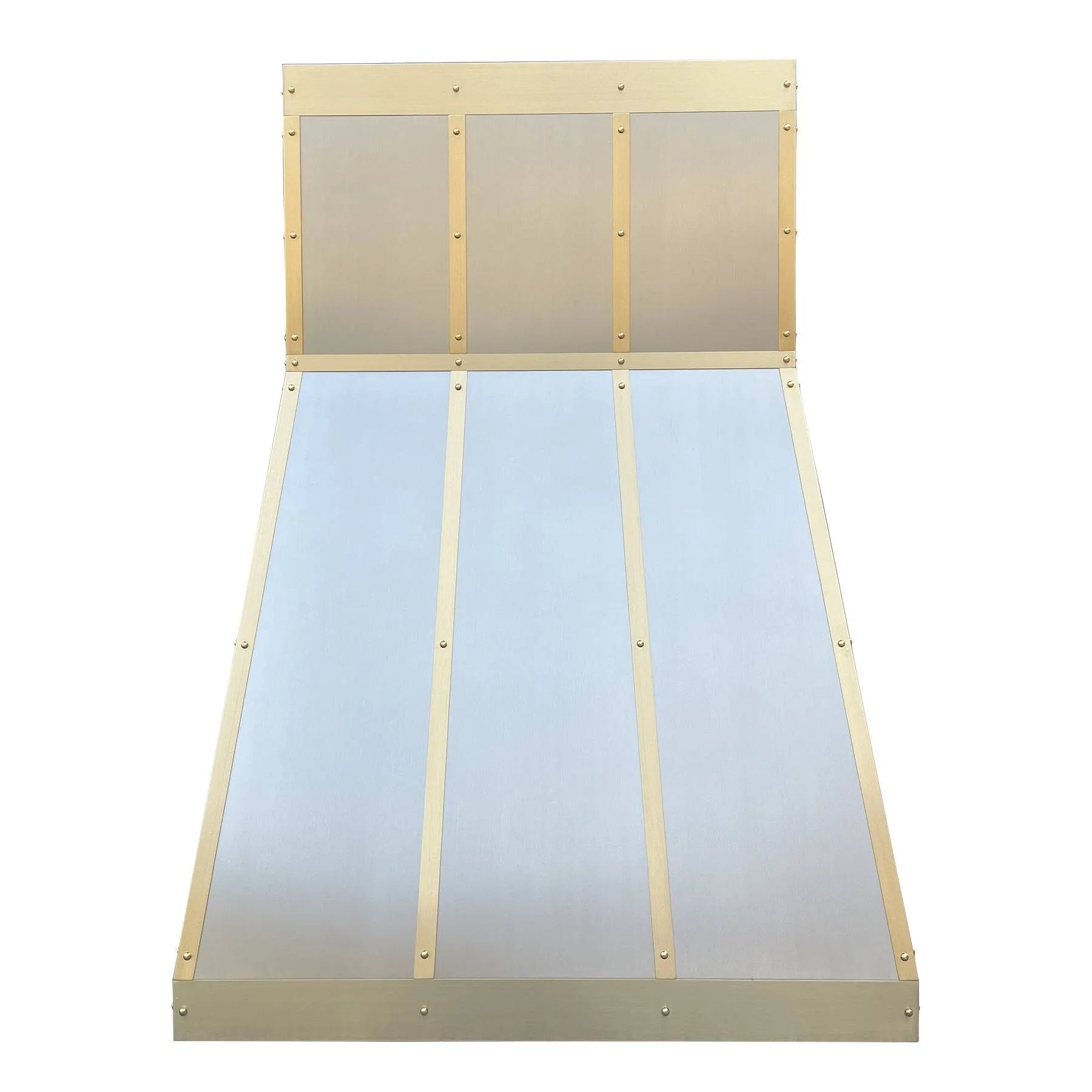 Fobest Tapered Stainless Steel Range Hood with Brass Trim FSS-110-Stainless Steel Range Hood-Fobest