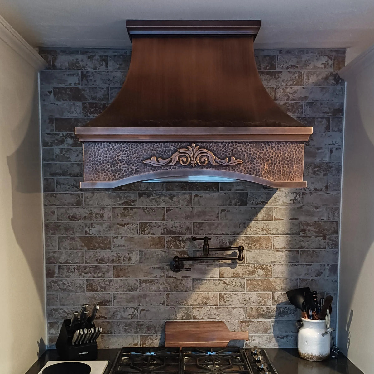 Fobest Traditional Range Hood with Arched Design FCP-146-Copper Range Hood-Fobest