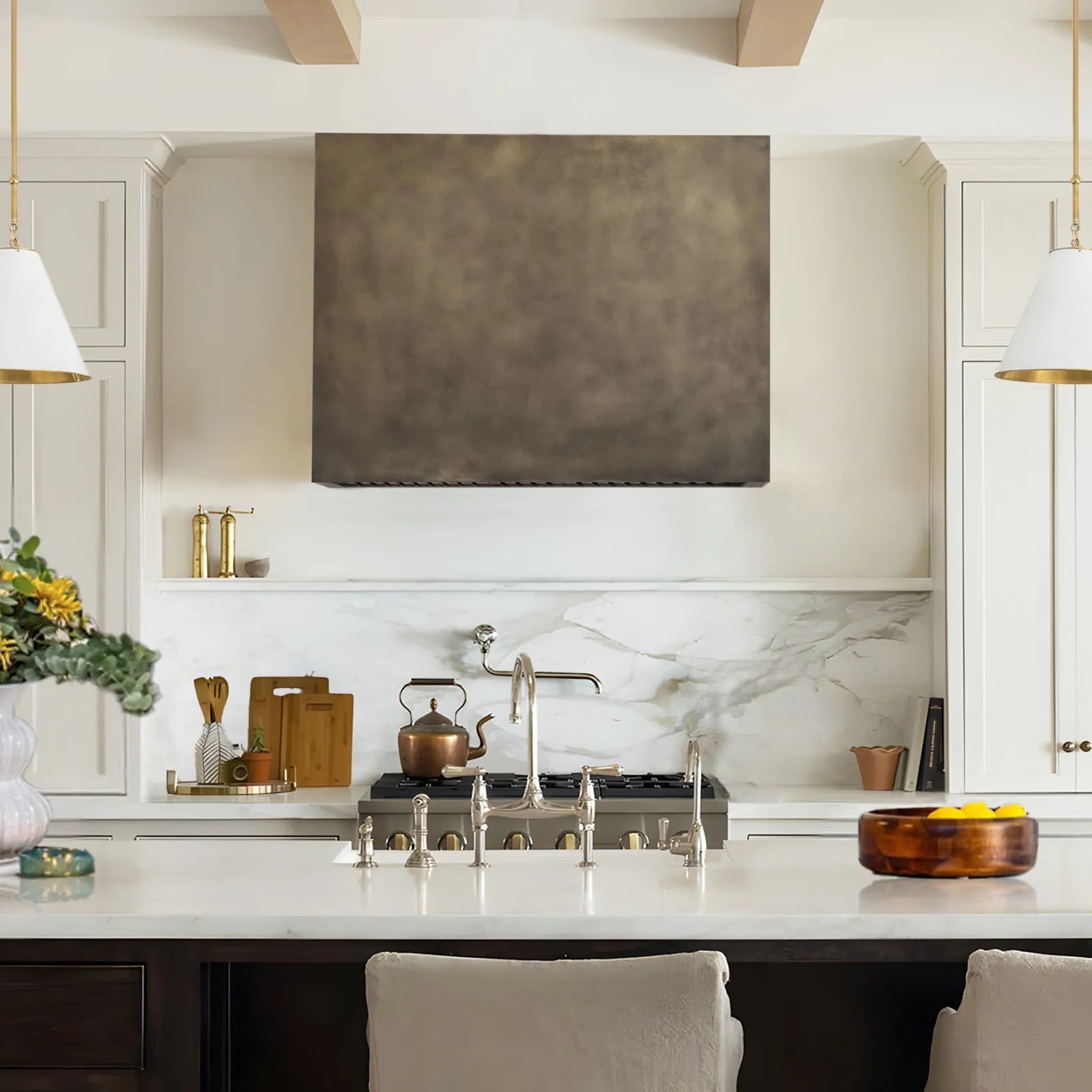 Fobest Vintage Brass Range Hood Box Design FSS-274-Stainless Steel Range Hood-Fobest