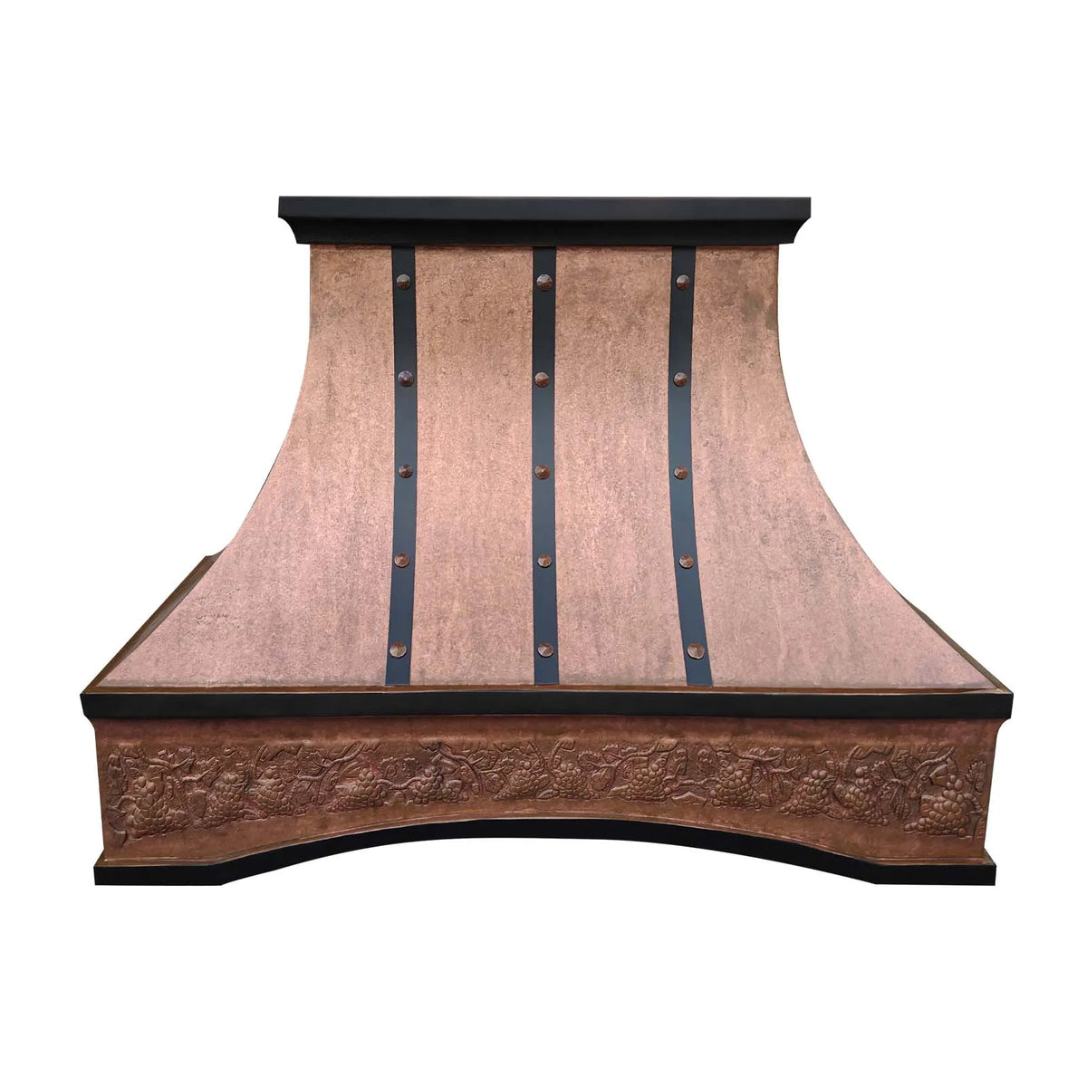 Fobest Vintage Copper Kitchen Hood with Drak Straps FCP-113-Copper Range Hood-Fobest