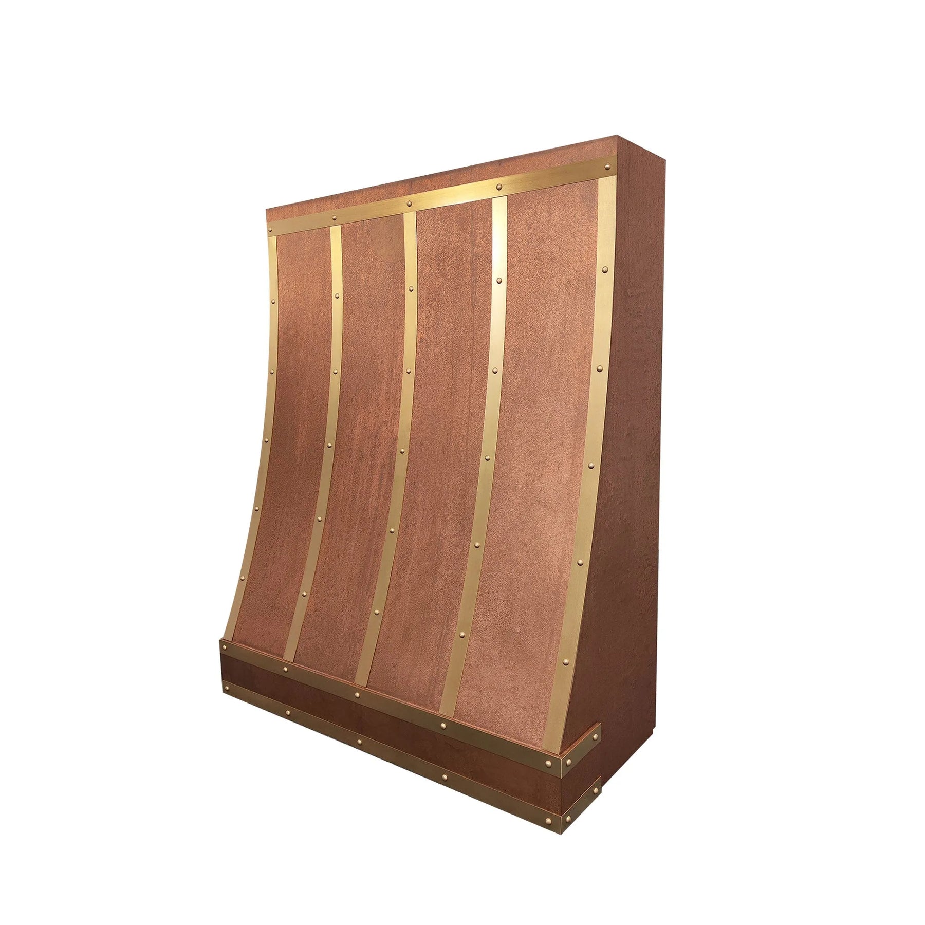 Fobest Vintage Copper Range Hood with Brass Straps FCP-254-Copper Range Hood-Fobest