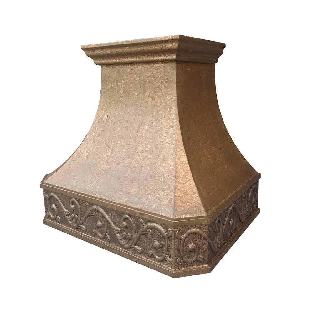 Fobest Vintage Copper Range Hood with Classic Apron FCP-118-Copper Range Hood-Fobest