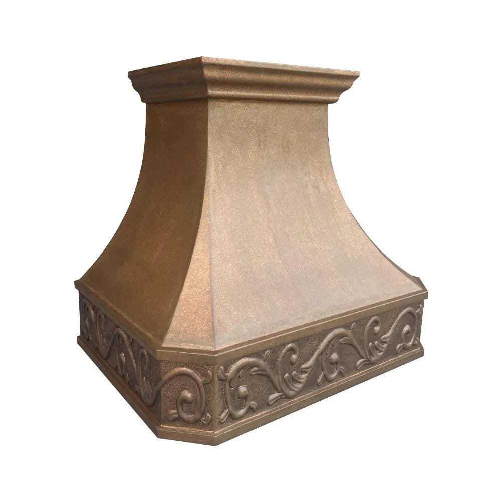 Fobest Vintage Copper Range Hood with Classic Apron FCP-118-Copper Range Hood-Fobest