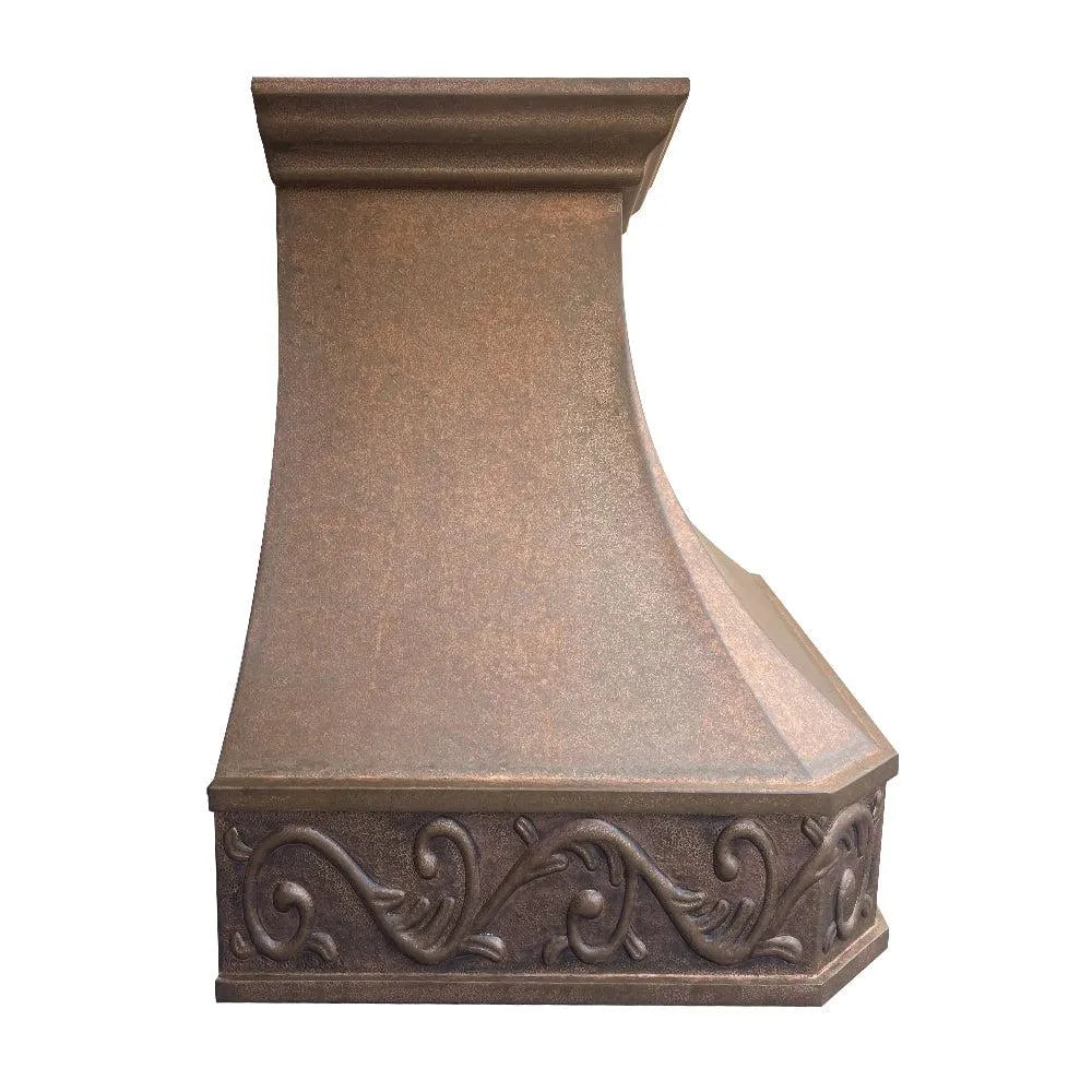 Fobest Vintage Copper Range Hood with Classic Apron FCP-118-Copper Range Hood-Fobest