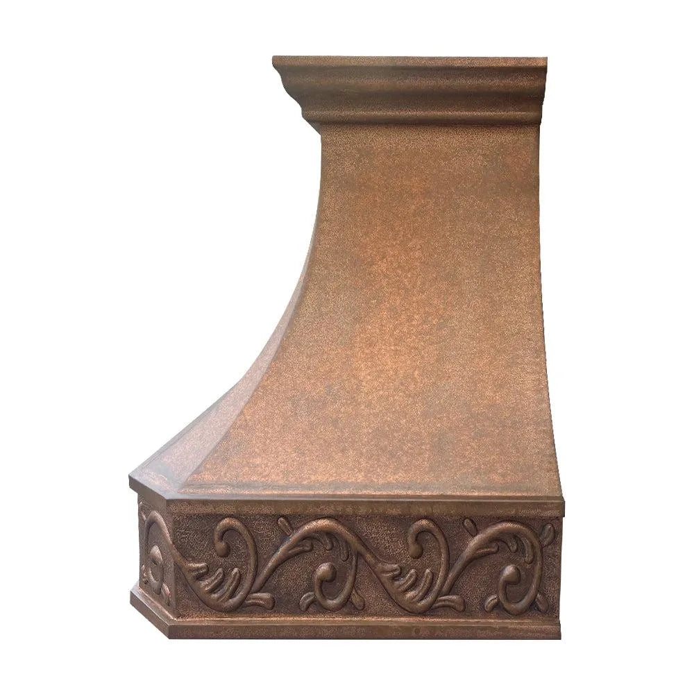 Fobest Vintage Copper Range Hood with Classic Apron FCP-118-Copper Range Hood-Fobest
