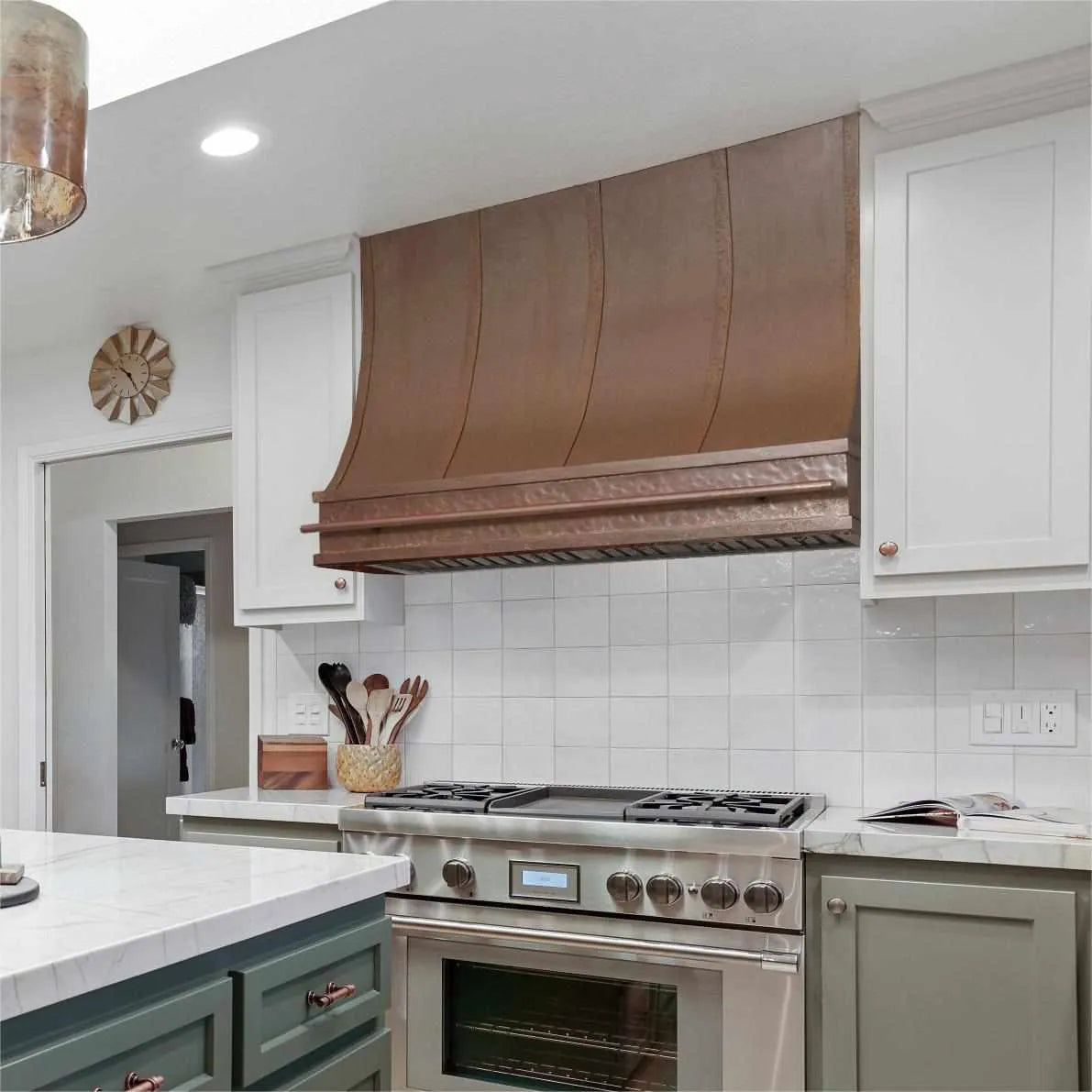 Fobest Vintage Copper Range Hood with Copper Bar FCP-139-Copper Range Hood-Fobest