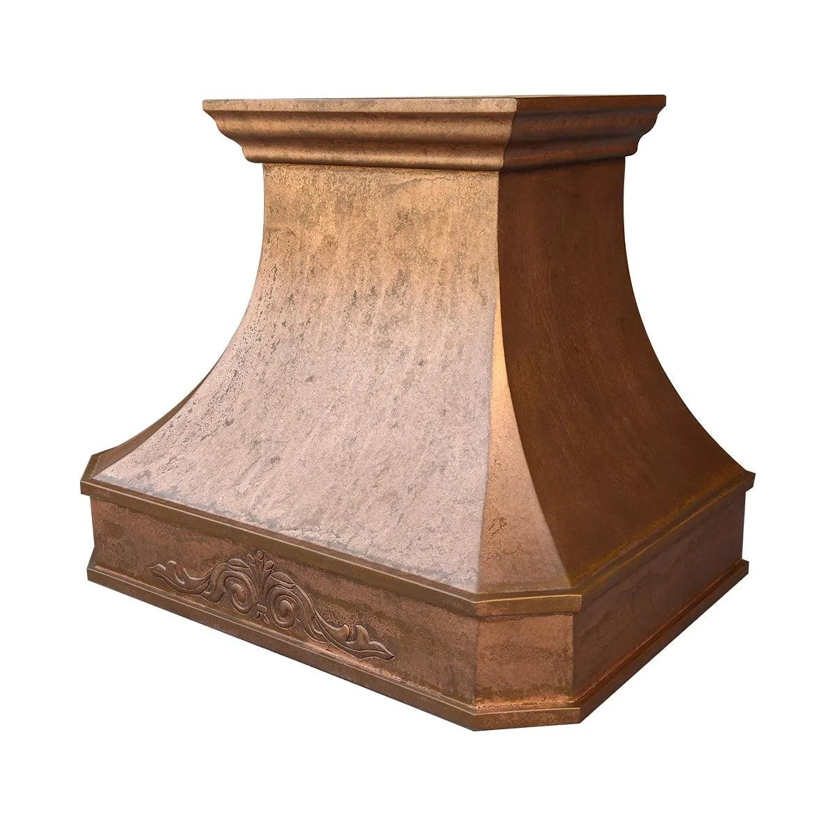 Fobest Vintage Copper Range Hood with center apron design FCP-121-Copper Range Hood-Fobest