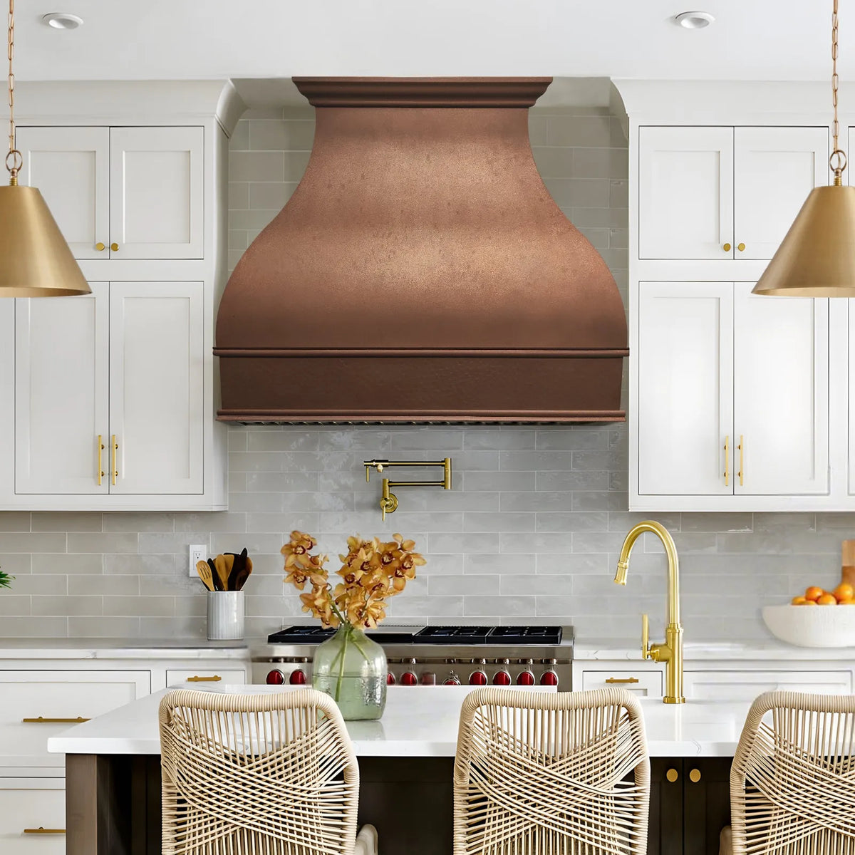 Fobest Vintage Custom Range Hood with Bell Design FCP-111-Copper Range Hood-Fobest