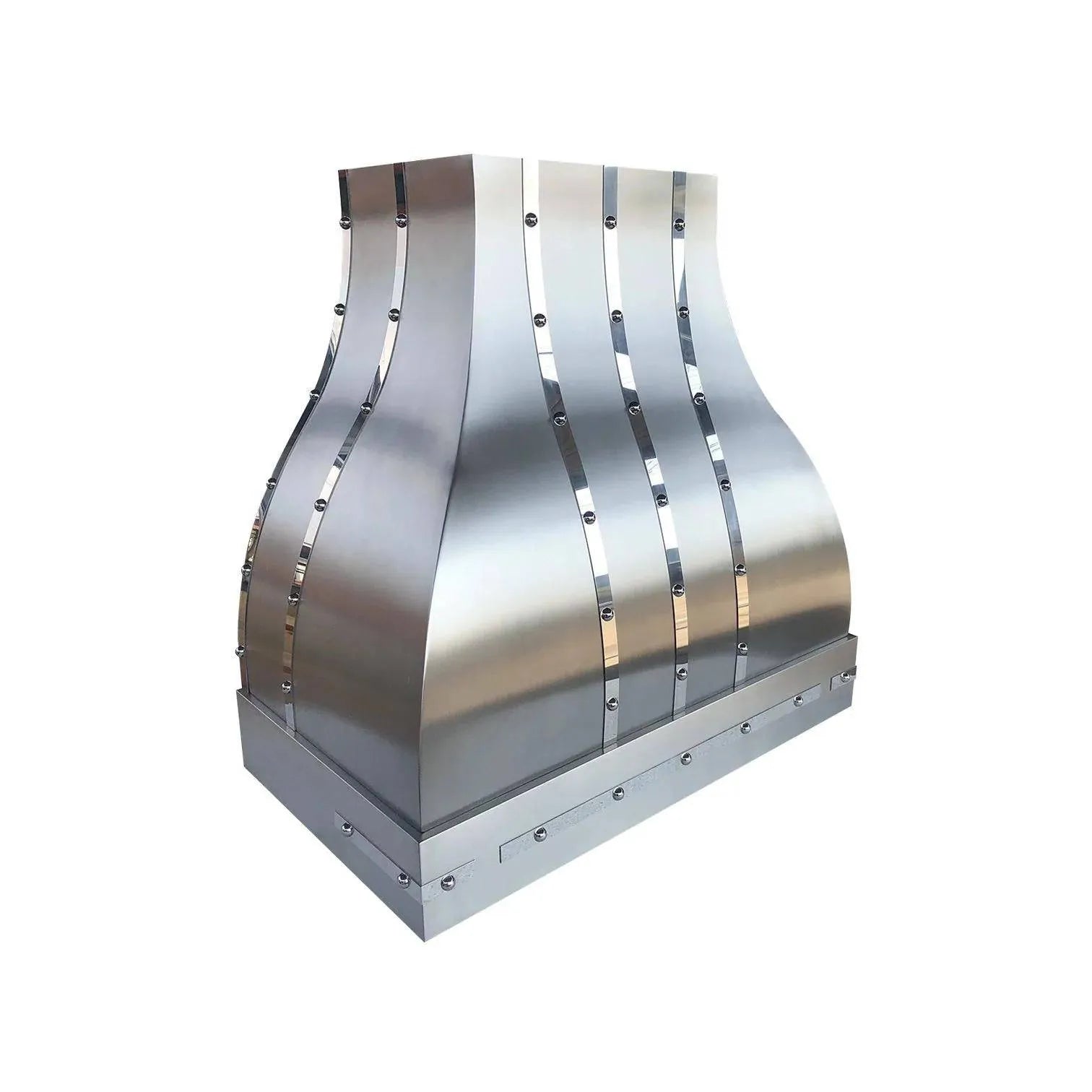 Fobest Wall Mounted Stainless Steel Kitchen Hood with Polish Band FSS-27-Stainless Steel Range Hood-Fobest