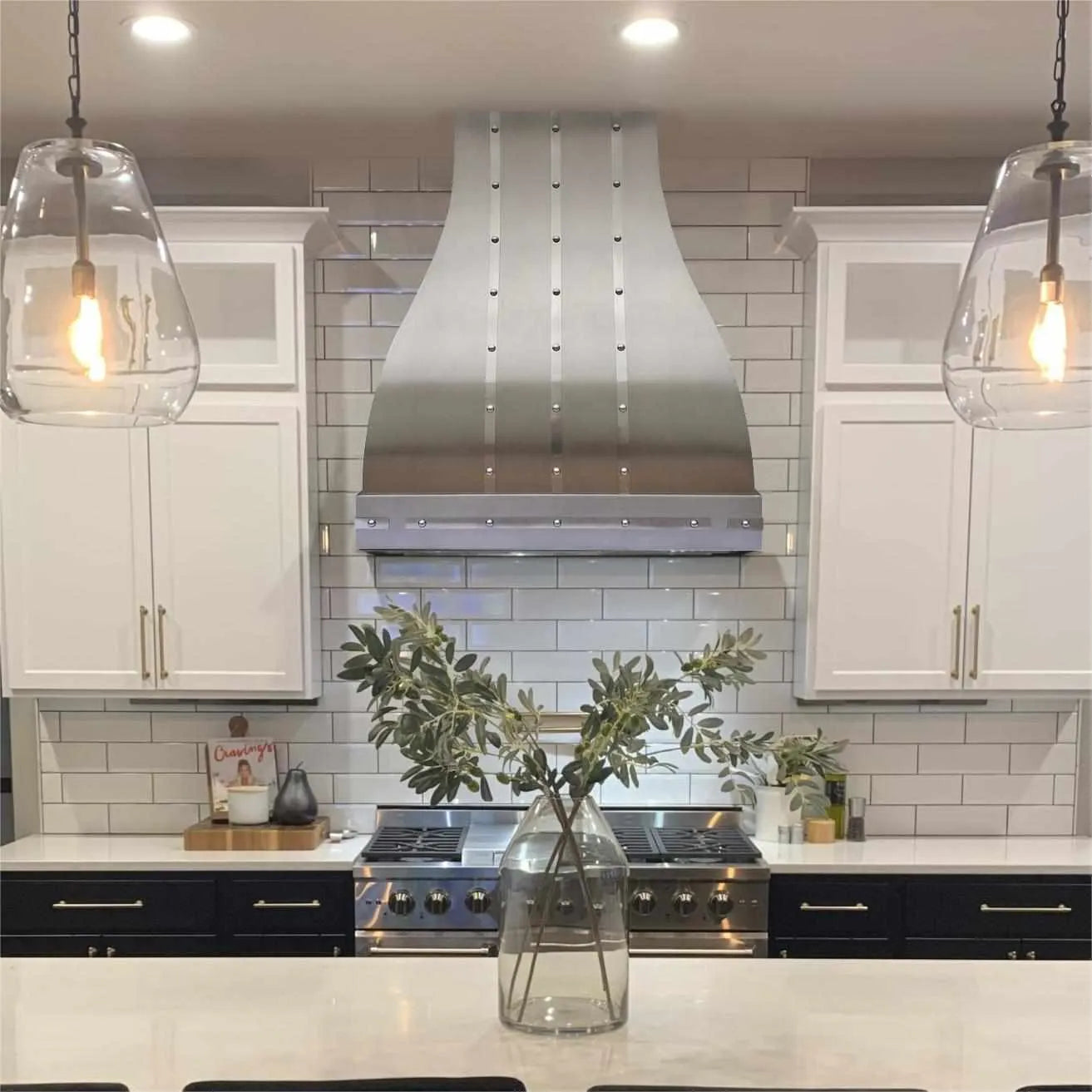 Fobest Wall Mounted Stainless Steel Kitchen Hood with Polish Band FSS-27-Stainless Steel Range Hood-Fobest
