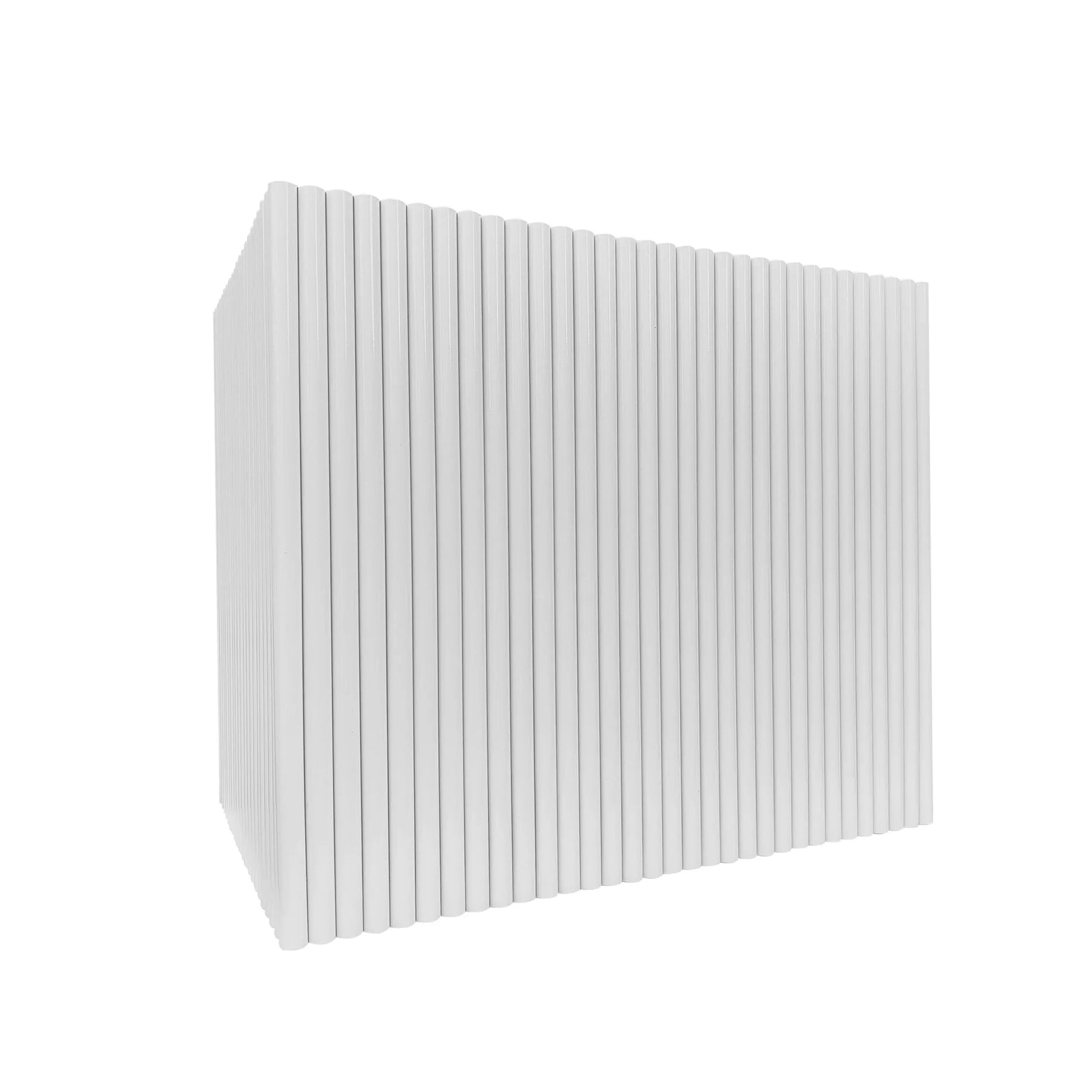 Fobest White Box Range Hood with Fluted Vertical Panel Design FSS-393-Stainless Steel Range Hood-Fobest
