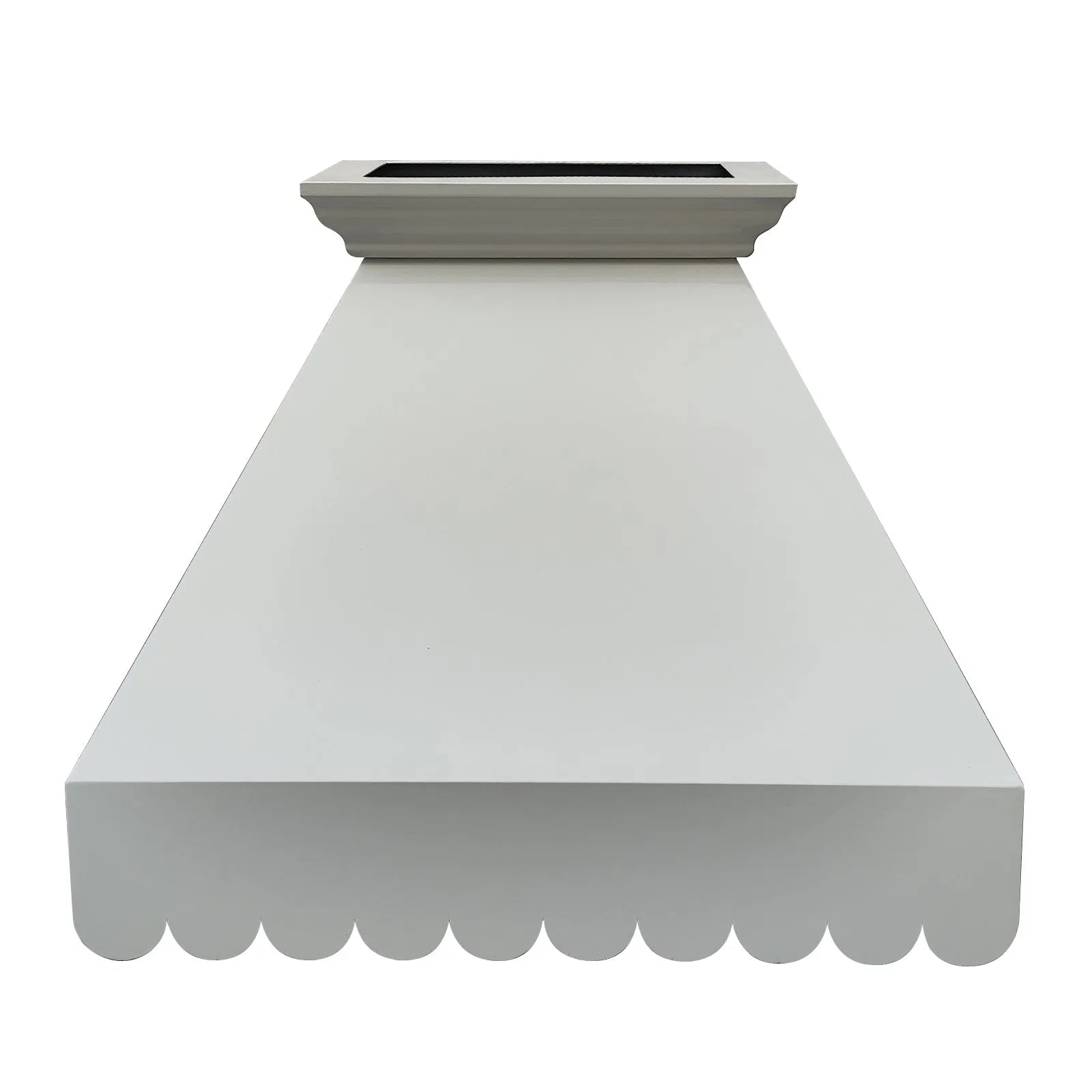 Fobest White Kitchen Range Hood with Scalloped Edge FSS-409-Stainless Steel Range Hood-Fobest