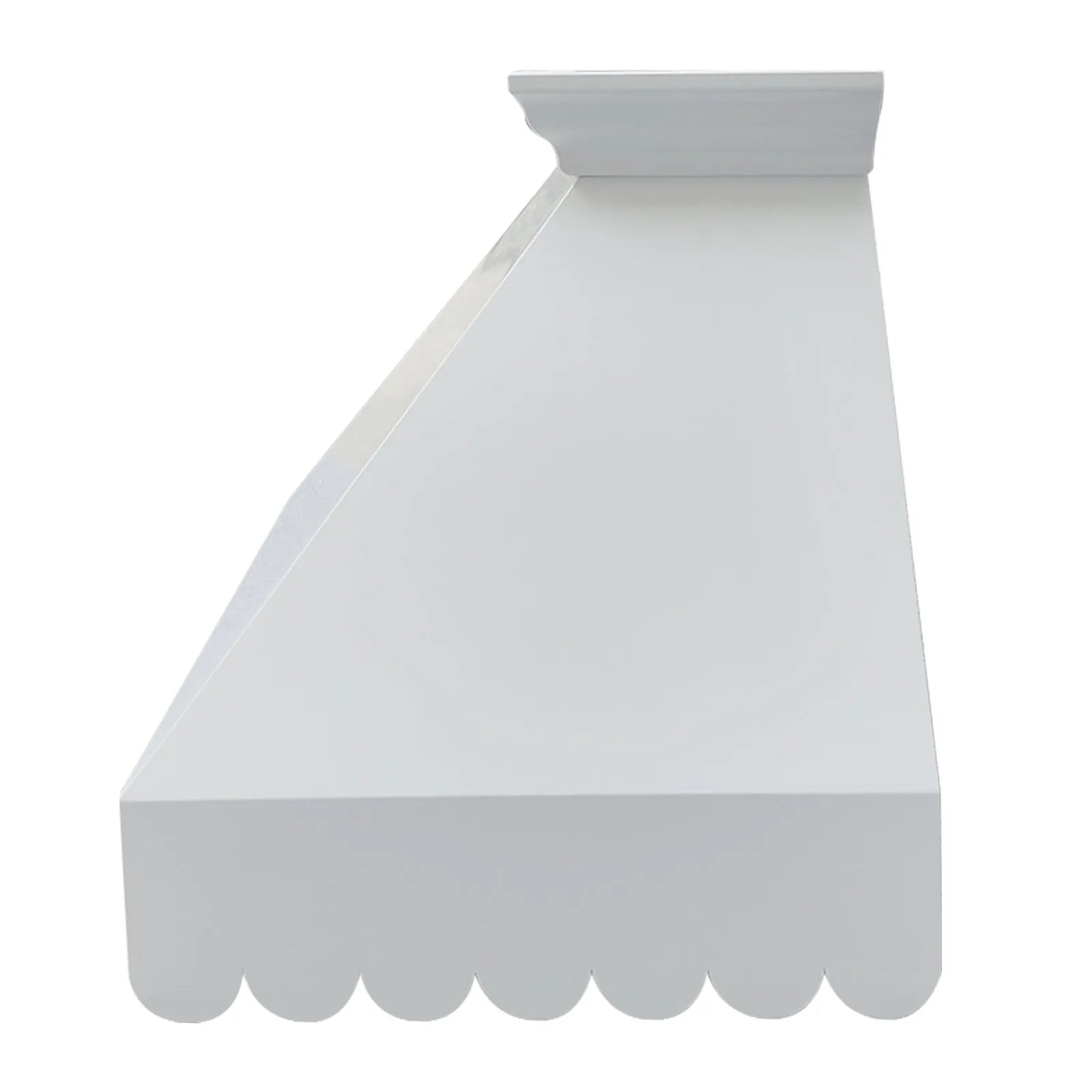 Fobest White Kitchen Range Hood with Scalloped Edge FSS-409-Stainless Steel Range Hood-Fobest