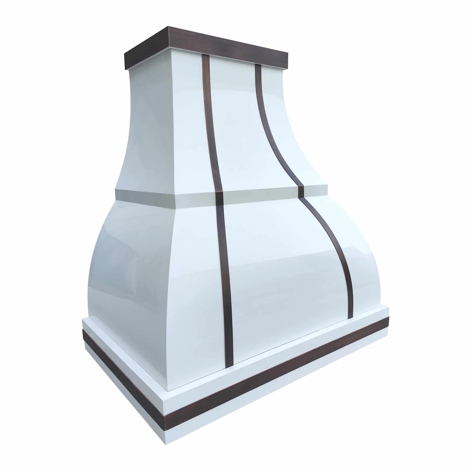 Fobest White Range Hood with Antique Copper Trims FSS-289-Stainless Steel Range Hood-Fobest