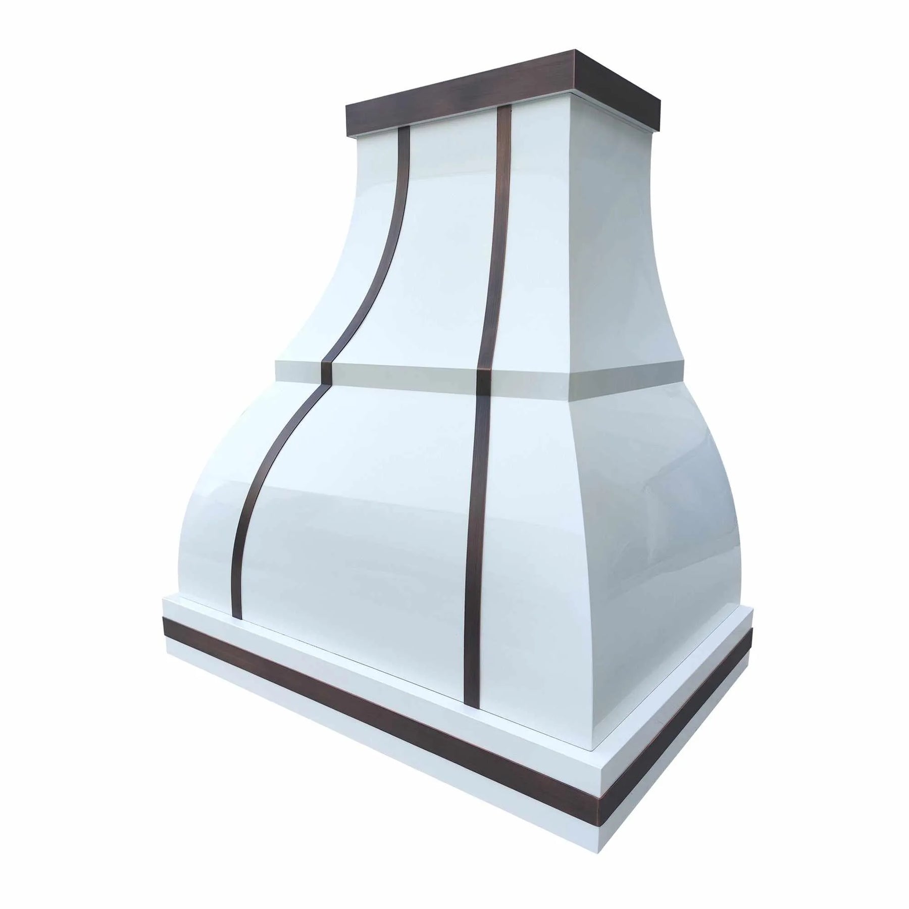 Fobest White Range Hood with Antique Copper Trims FSS-289-Stainless Steel Range Hood-Fobest