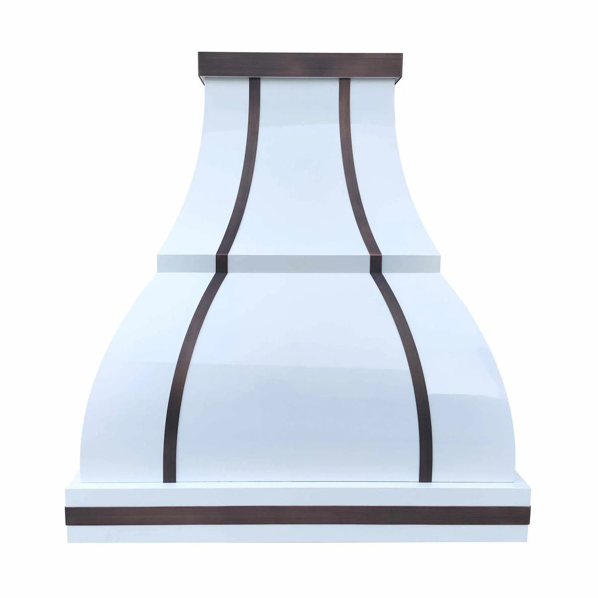 Fobest White Range Hood with Antique Copper Trims FSS-289-Stainless Steel Range Hood-Fobest