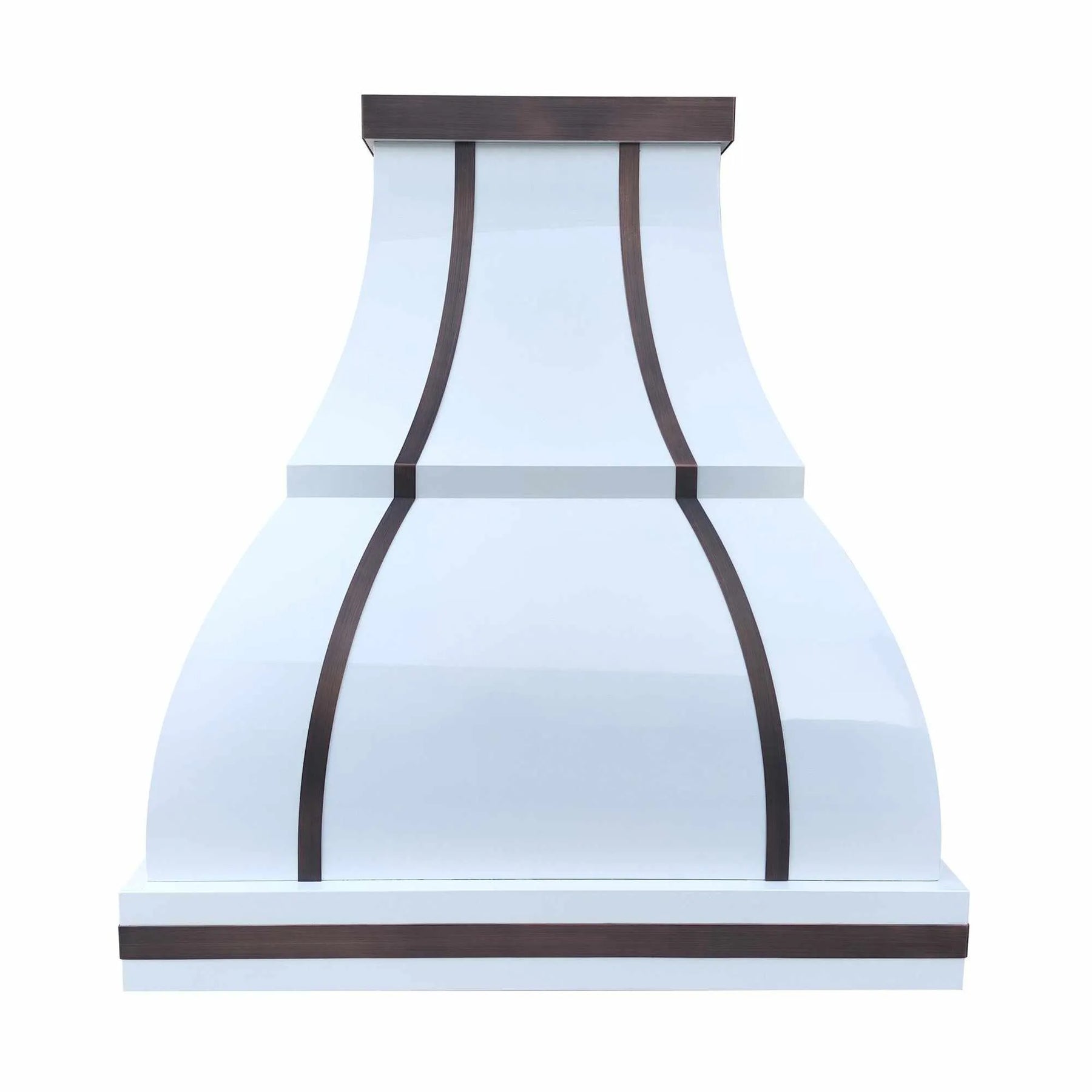 Fobest White Range Hood with Antique Copper Trims FSS-289-Stainless Steel Range Hood-Fobest