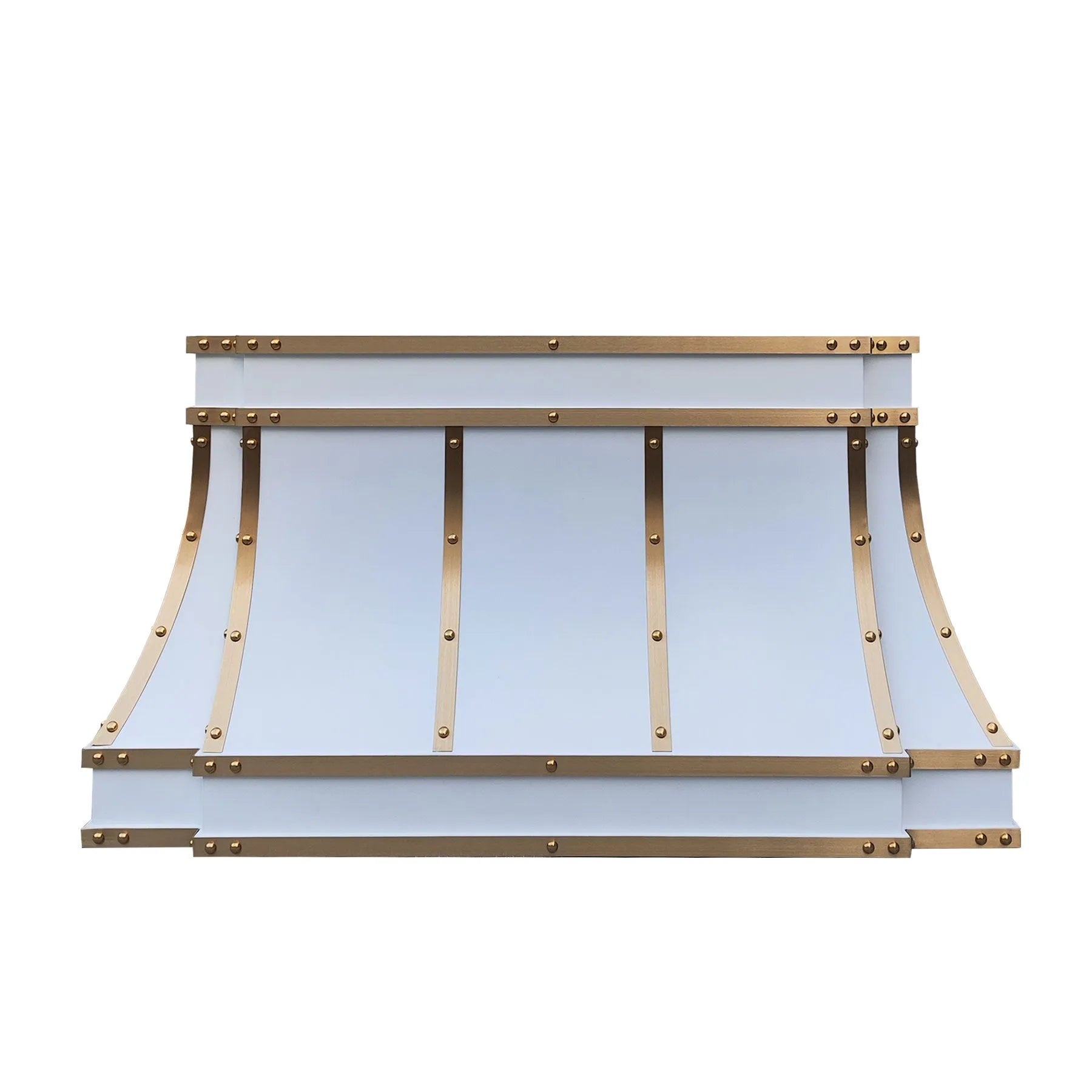 Fobest White Stainless Steel Range Hood with Brass Color FSS-312-Stainless Steel Range Hood-Fobest