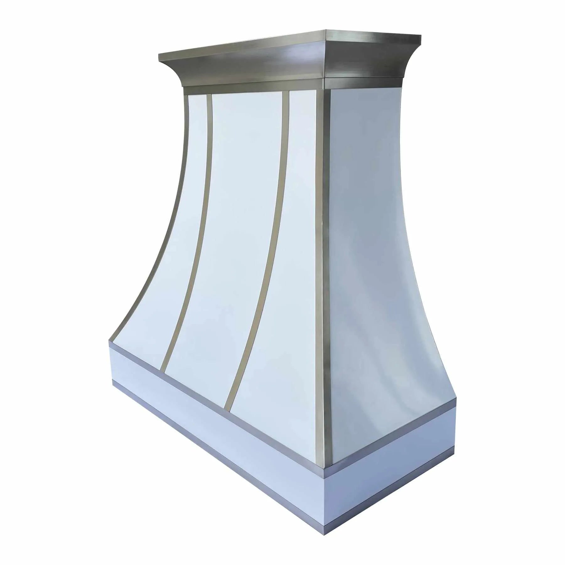 Fobest White Stainless Steel Range Hood with Crown FSS-233-Stainless Steel Range Hood-Fobest