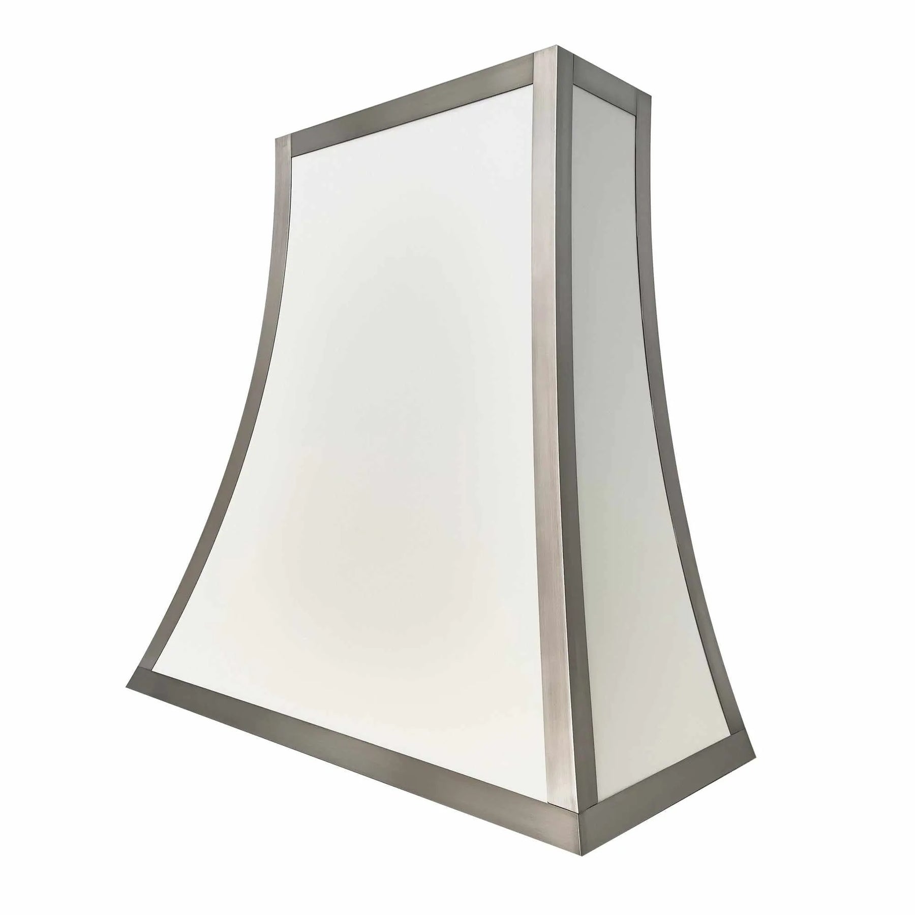 Fobest White Stainless Steel Range Hood with Steel Accent FSS-224-Stainless Steel Range Hood-Fobest