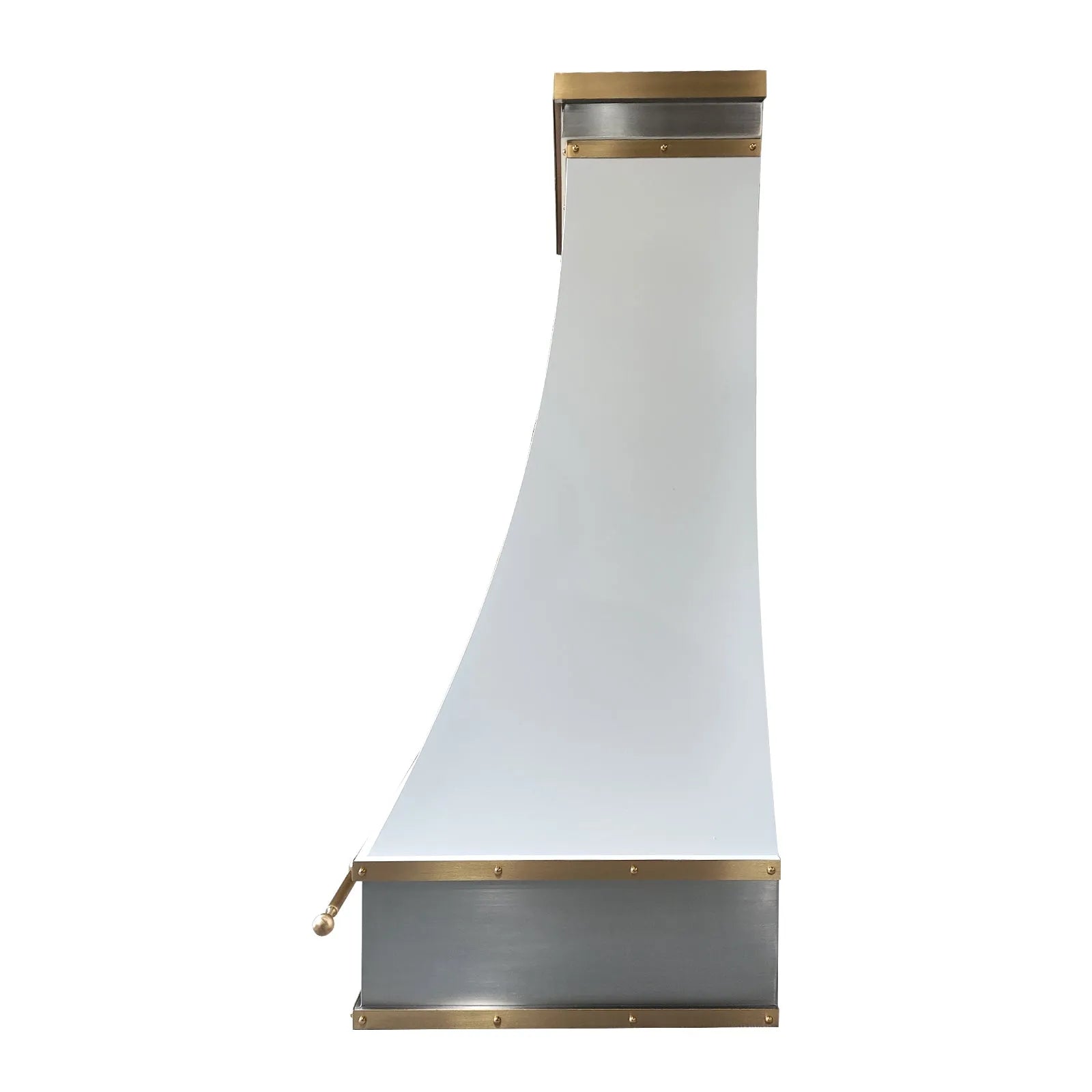 Fobest White and Brass Kitchen Range Hood FSS-421-Stainless Steel Range Hood-Fobest