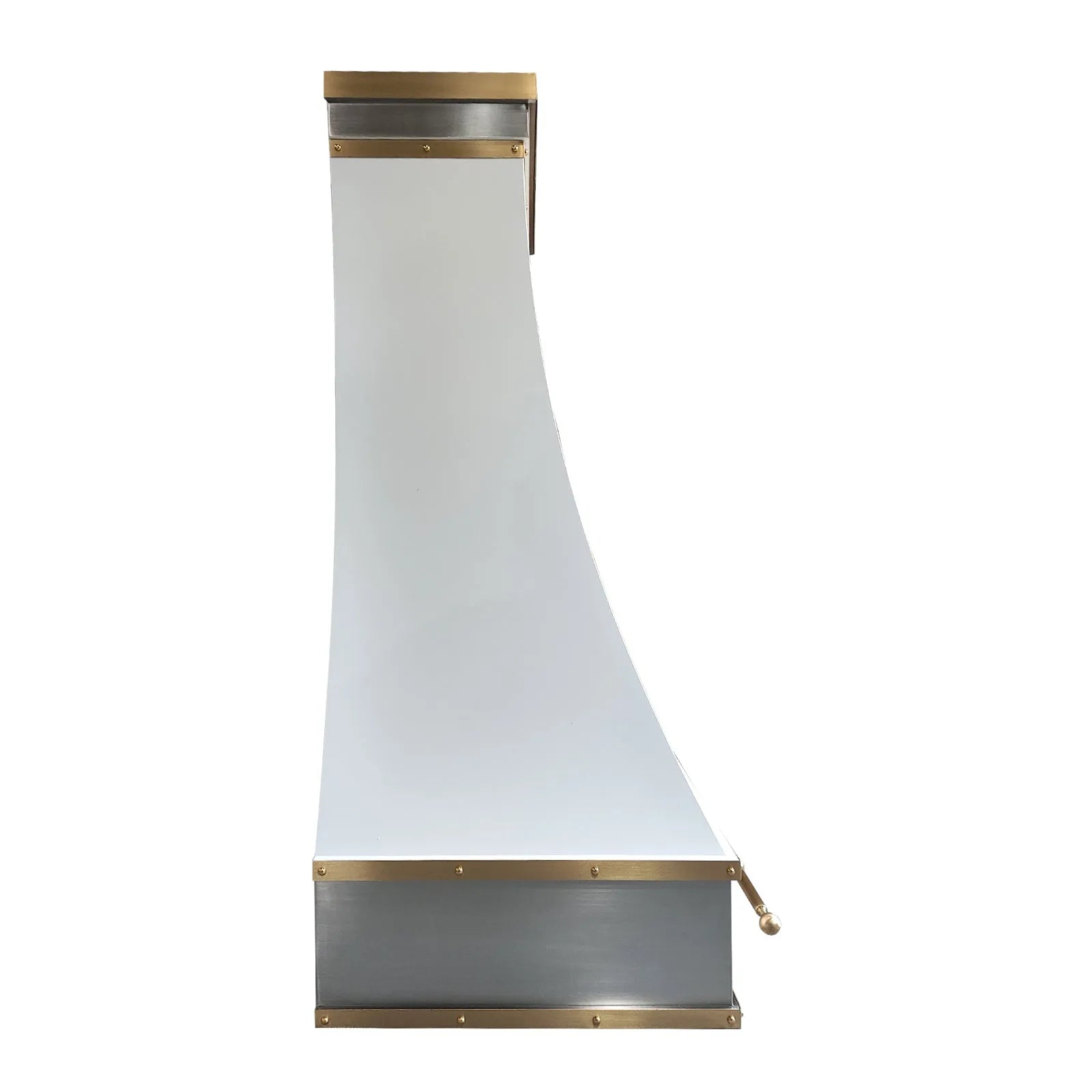 Fobest White and Brass Kitchen Range Hood FSS-421-Stainless Steel Range Hood-Fobest