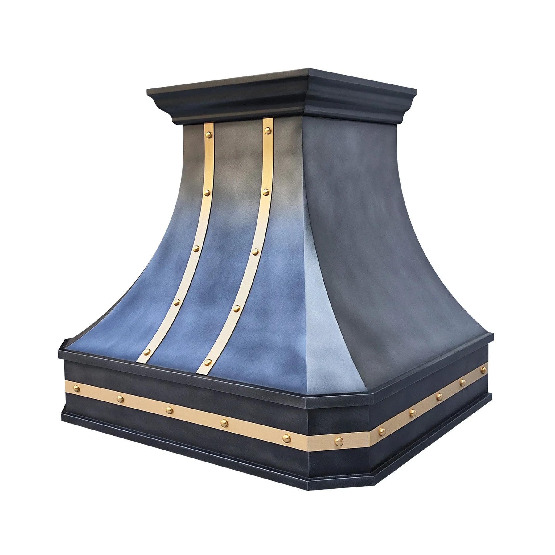 Fobest Zinc Range Hood with Brass Strap FSS-381-Stainless Steel Range Hood-Fobest