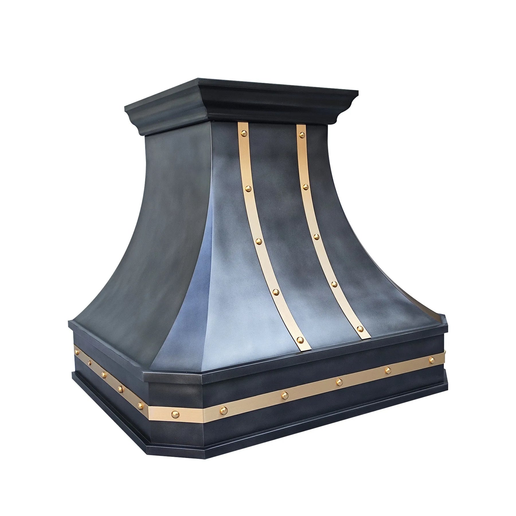 Fobest Zinc Range Hood with Brass Strap FSS-381-Stainless Steel Range Hood-Fobest
