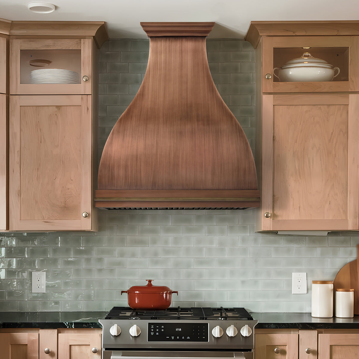 Fobest Antique Copper Metal Range Hood in Bell Shape FCP-409