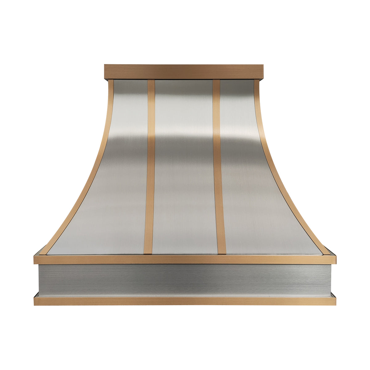 Fobest Atlanta Stainless Steel Range Hood with Brass Trim Accents FSS-513