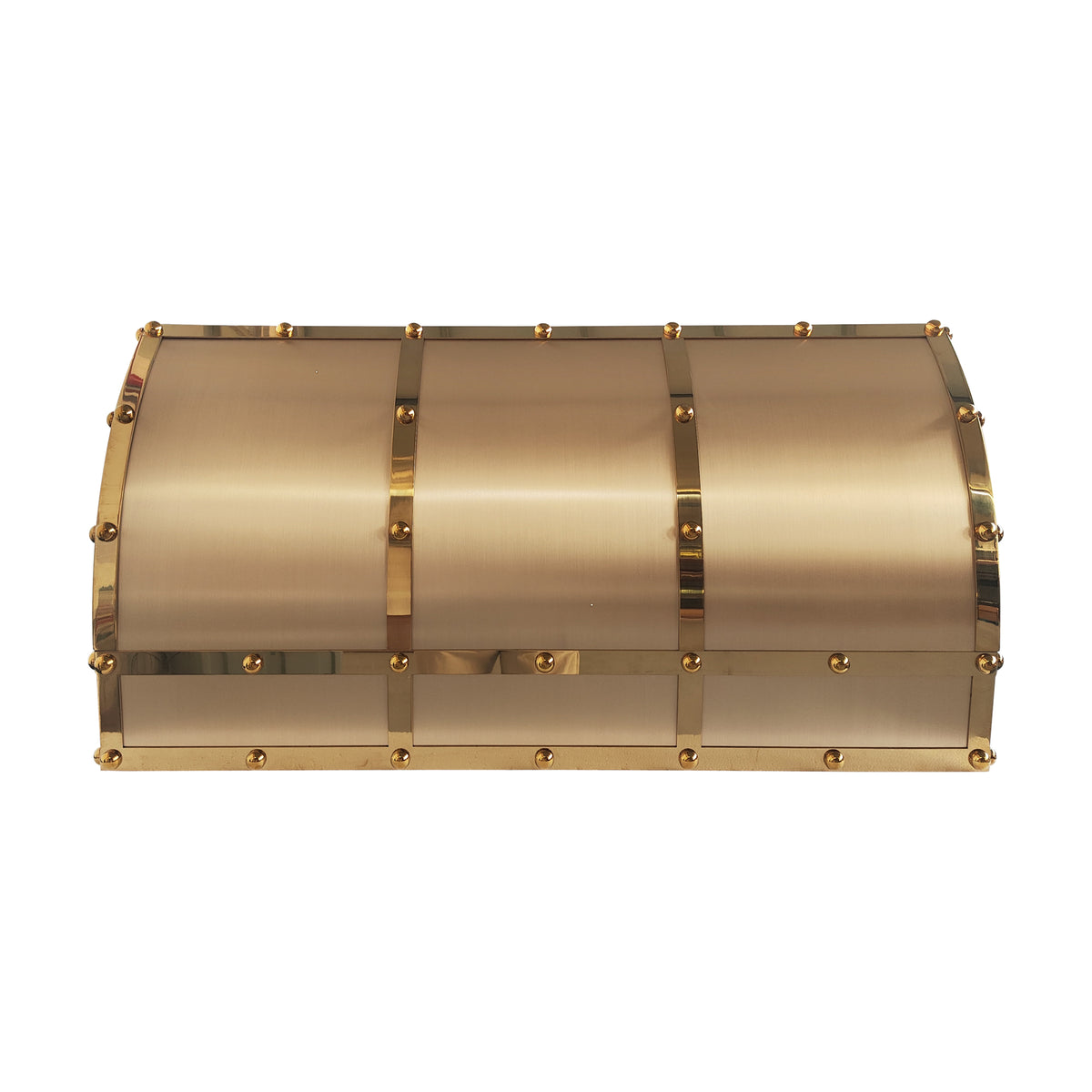 Fobest Barrel Brass Range Hood with Polished Brass Rivets FSS-694