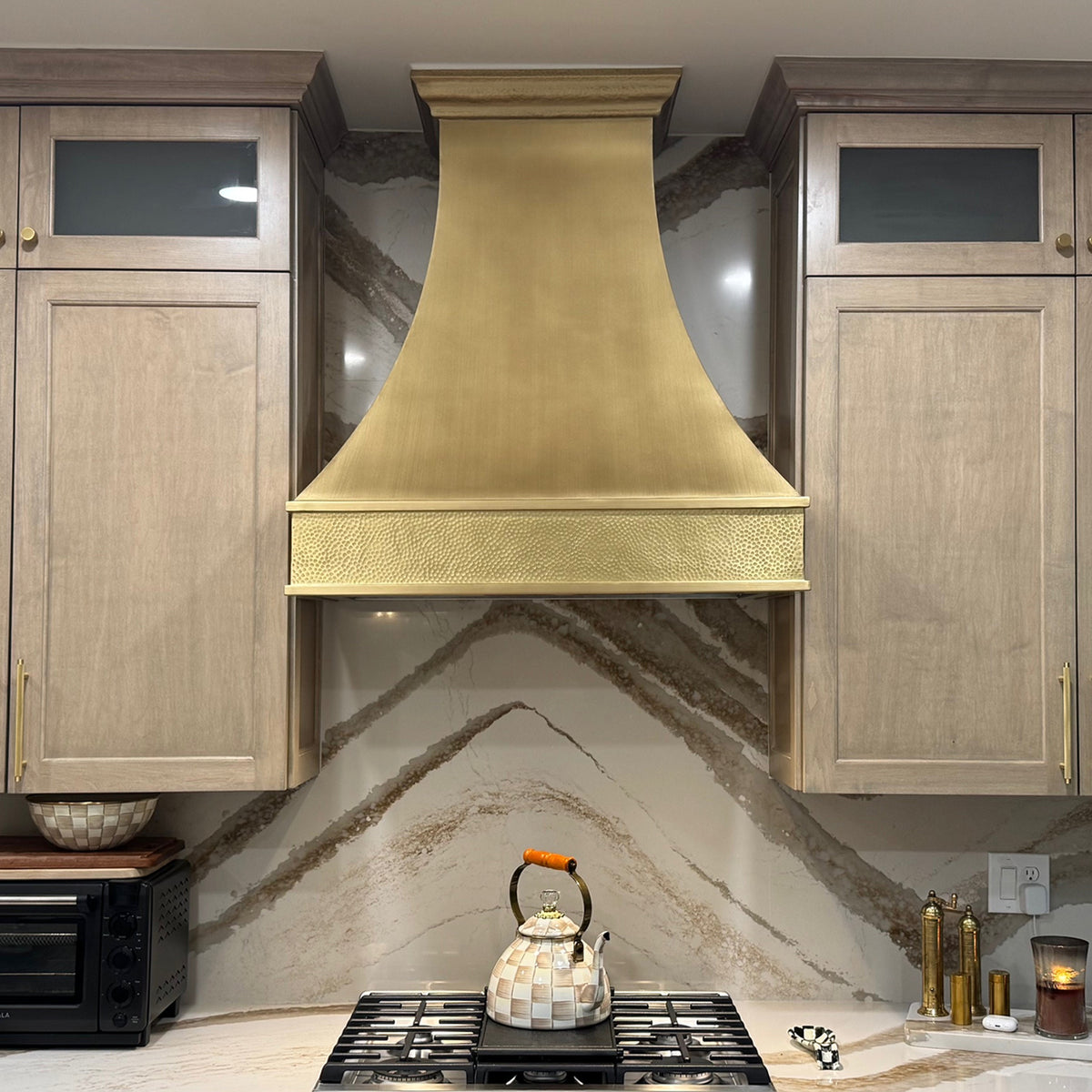 Fobest Brass Range Hood with Hammered Crown FSS-390