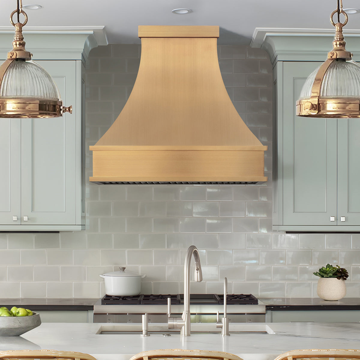 Fobest Brass Range Hood with Tuscan Design FSS-262