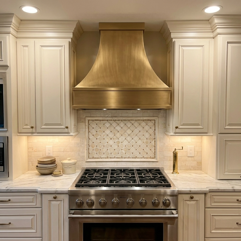Fobest Brass Range Hood with Tuscan Design FSS-262